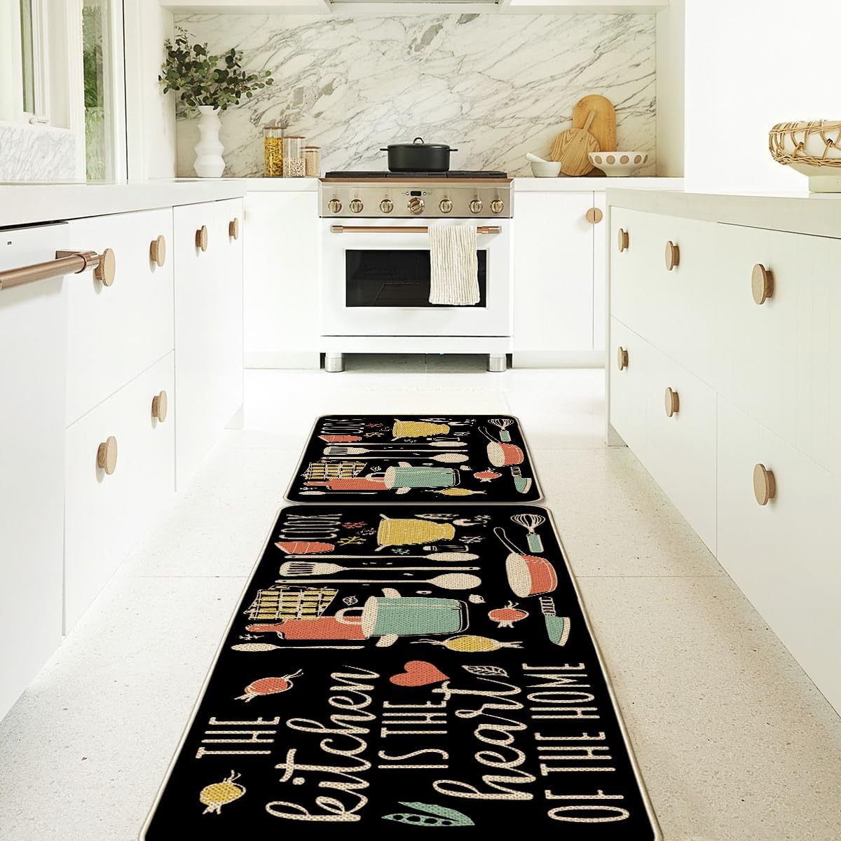 Artoid Mode The Kitchen is The Heart of The Home Kitchen Mats Set of 2