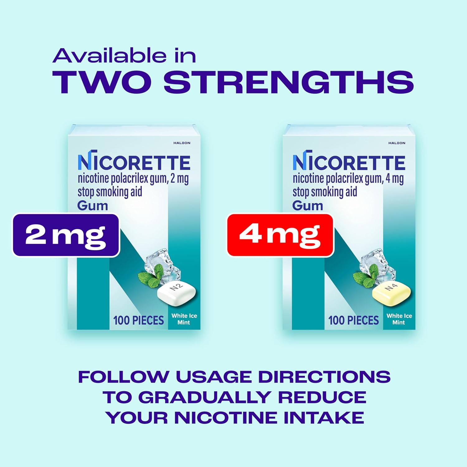 Nicorette Nicotine Lozenges 2mg, White Ice Mint, 200 Count | Quit Smoking Aid, Reduces Nicotine Cravings and Withdrawal Symptoms, Intense Craving Relief, Smoking Cessation Lozenge