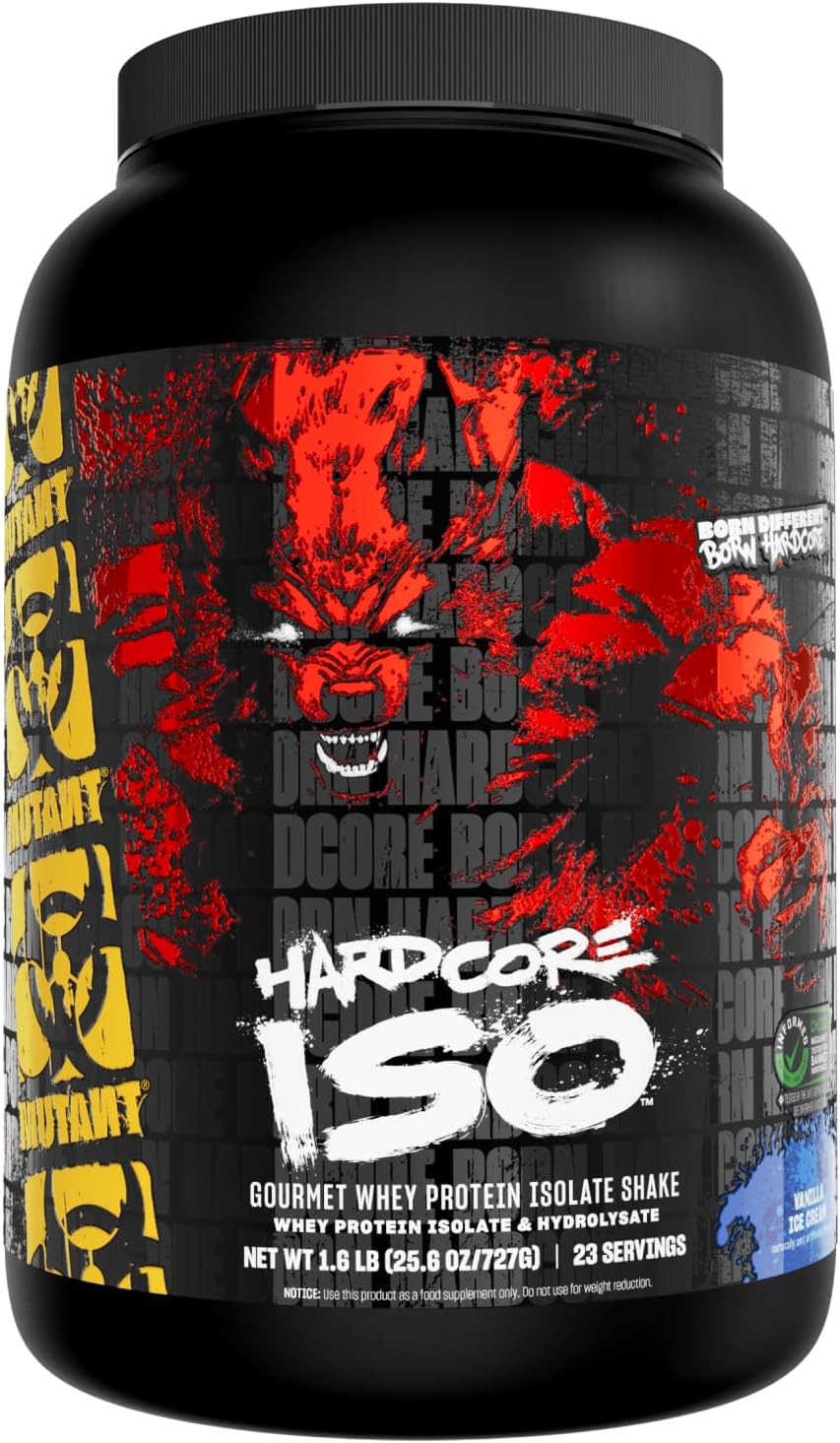 Mutant Hardcore ISO, Whey Protein Isolate, Strawberry Milkshake, 5 lb