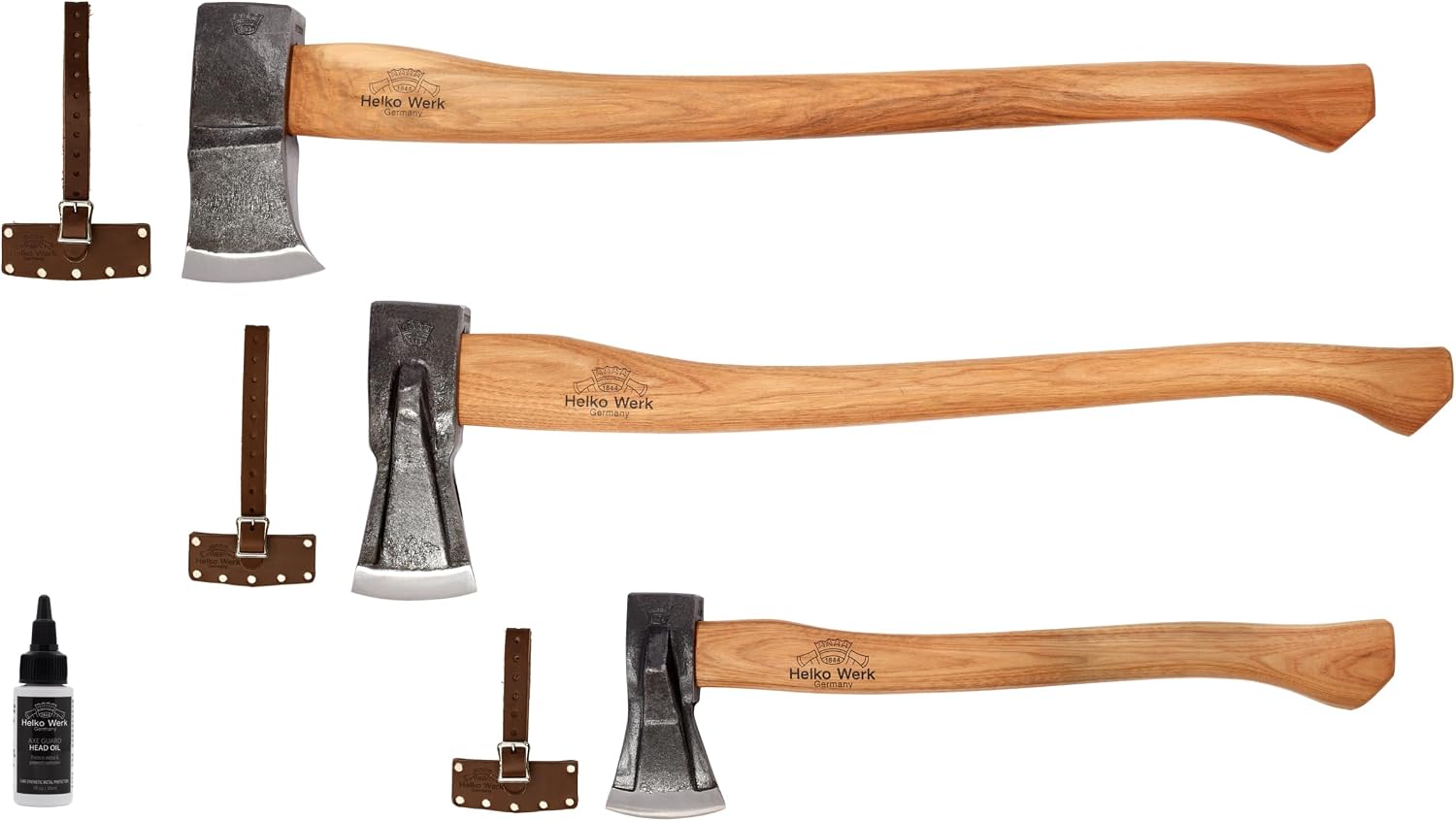 1844 Helko Werk Germany Traditional Hessen Woodworker Felling Axe (13563) | Made in Germany Hand Forged Felling Axe and Cutting Forest Axe for Felling Trees Head 2-3/4 lbs, Handle 28 inches