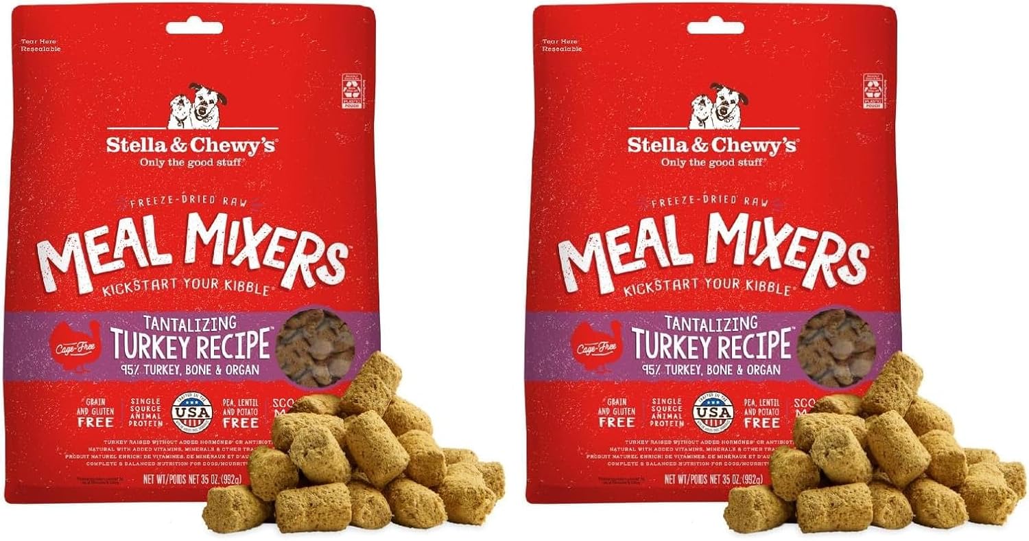 Stella & Chewy's Freeze-Dried Raw Chicken Meal Mixers- Dog Food Topper and Mixer - Made with 95% Cage-Free Chicken, Organs & Bone - Perfect for Picky Eaters - Grain-Free - 3.5oz
