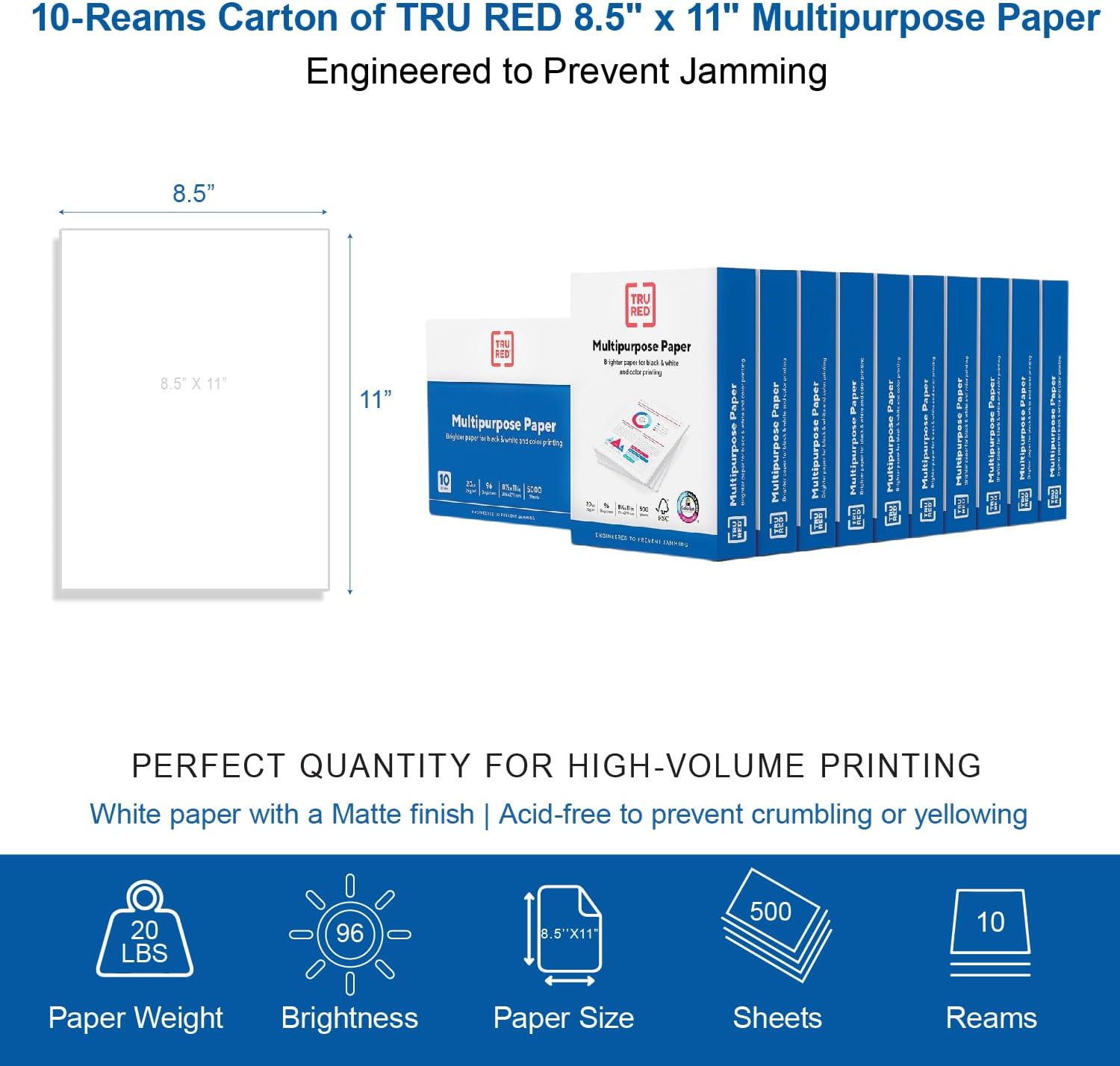 Staples 11-Inch X 17-Inch Multipurpose Paper 20 Lbs. 96 Brightness 500/Ream