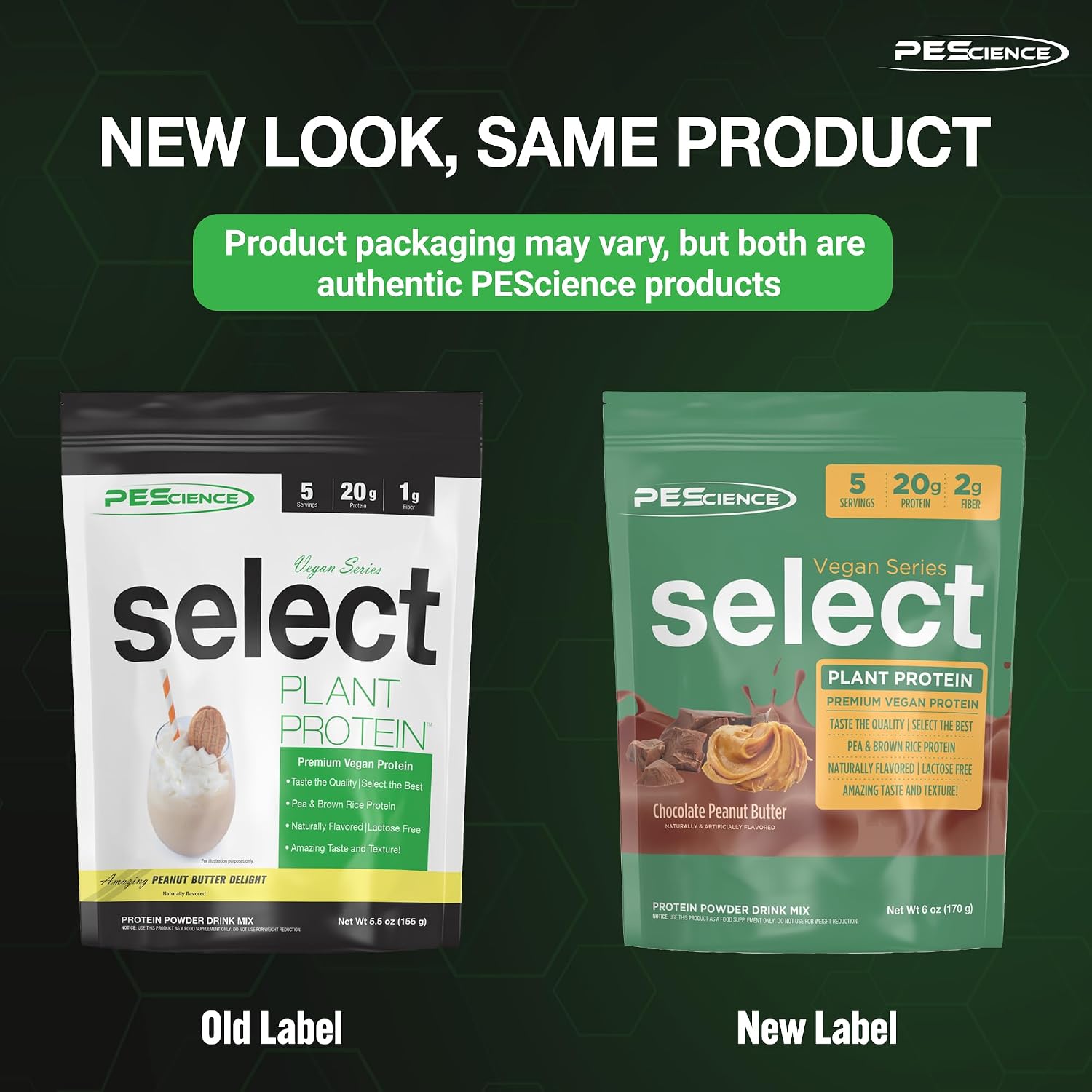 PEScience Select Vegan Protein Powder, Peanut Butter Delight, 27 Servings | Plant Based Protein Powder, Pea and Brown Rice Blend, Dairy Free, Lactose Free, Gluten Free