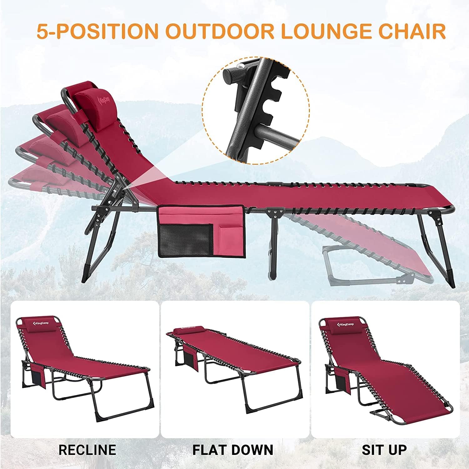 KingCamp Lounge Chair Outdoor