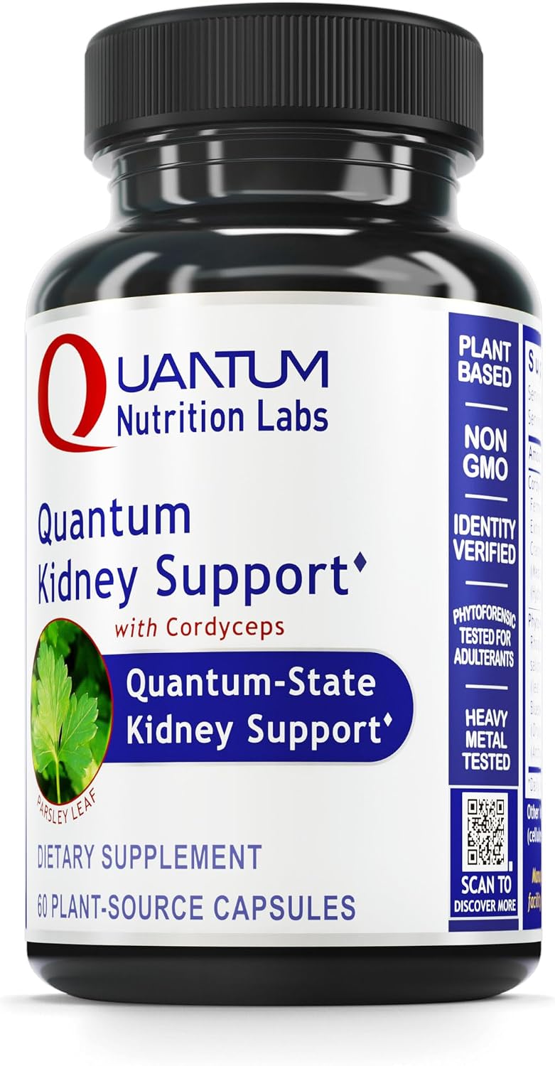 Quantum Nutrition Labs Kidney Support - Kidney Health Supplement, Natural Antioxidant Support for Men and Women with Cranberry, Rhodiola Rosea