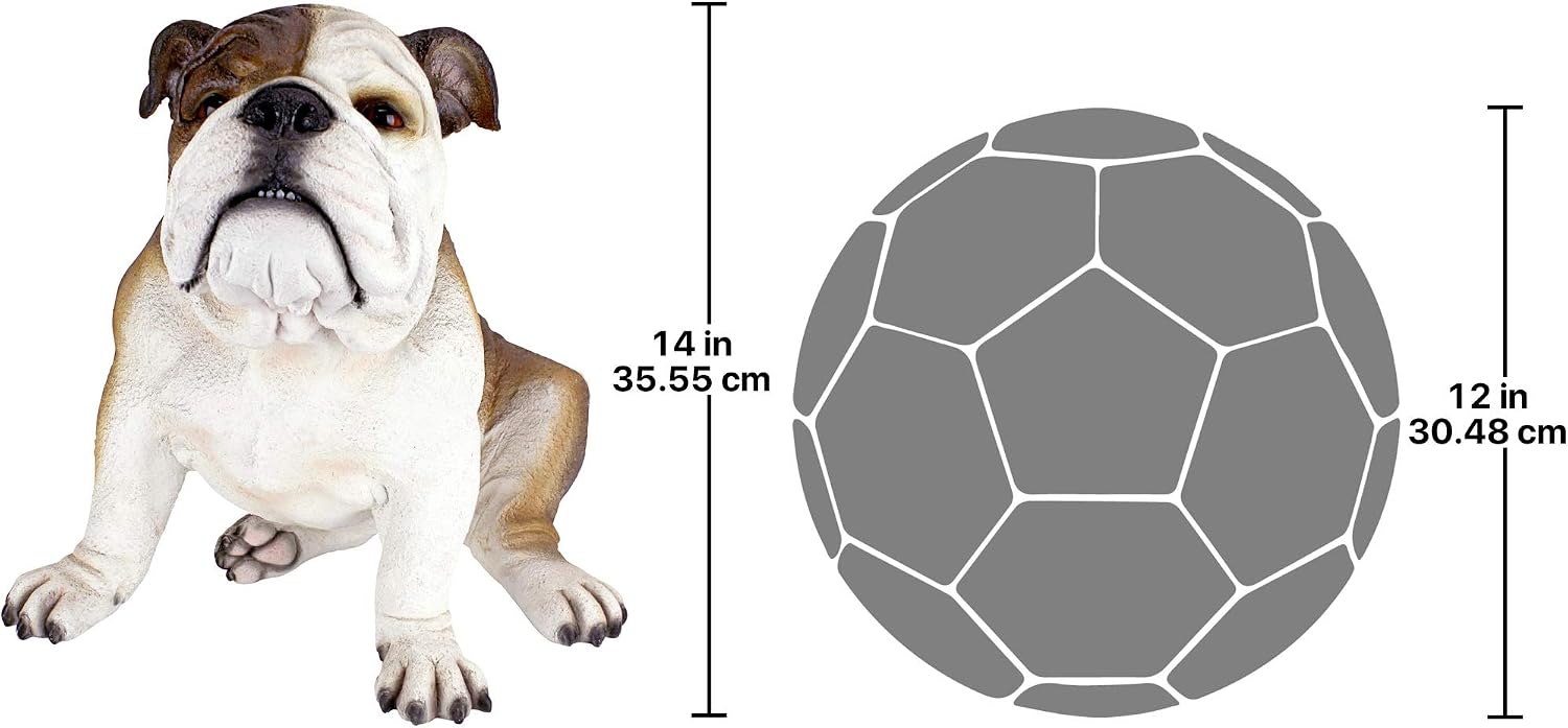 Design Toscano Buster the Bulldog Sculpture 16 Inch