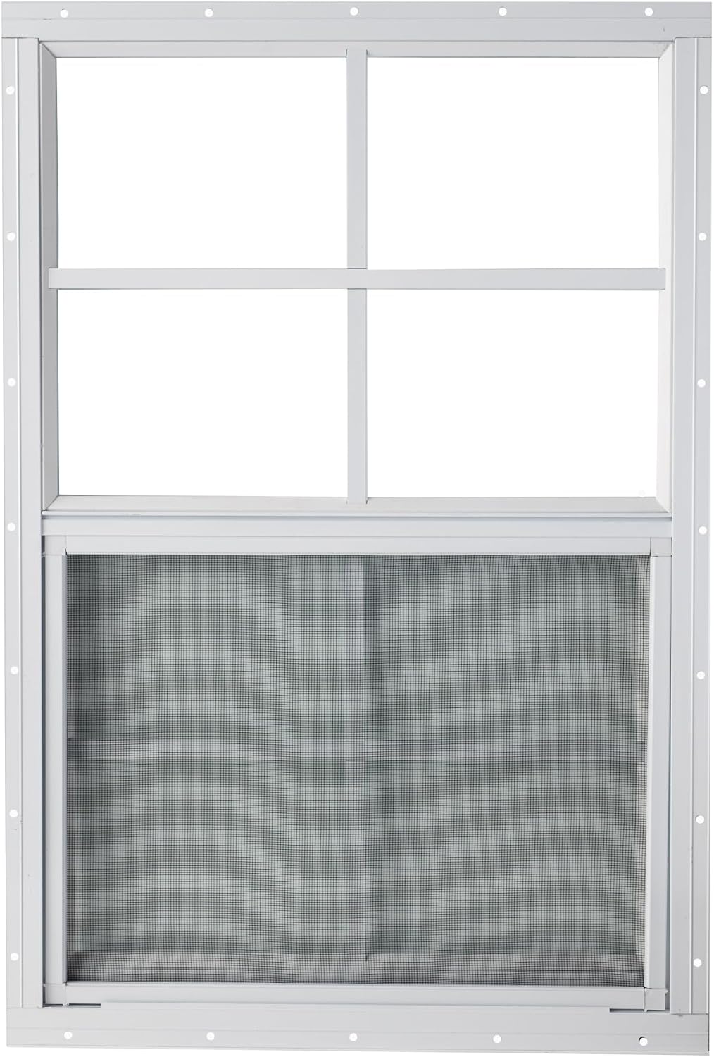 Shed Window 18 x 27 Flush Window Vertical Slider White or Brown (White)