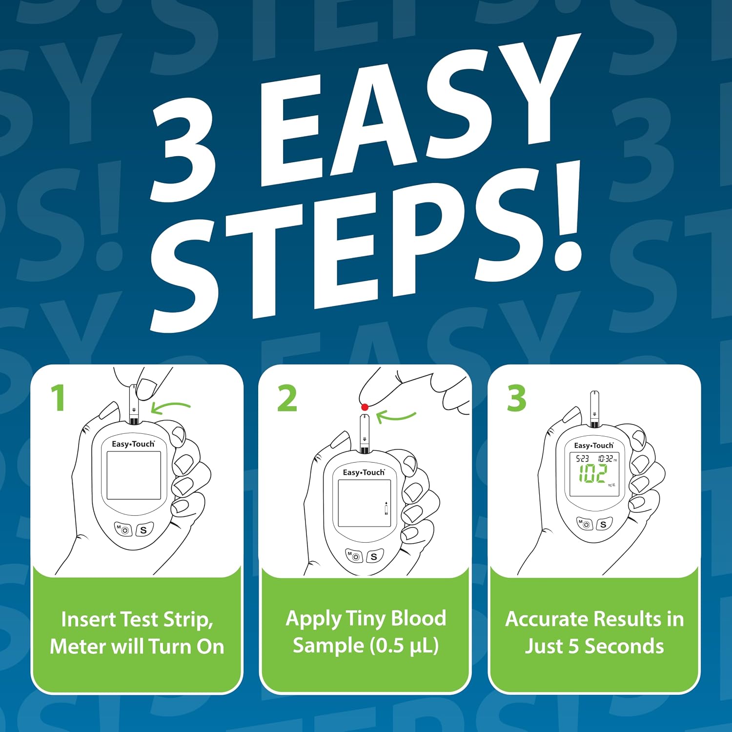 Easy Touch Glucose Test Strips (50ct) | Compatible with EasyTouch Glucose Monitoring System