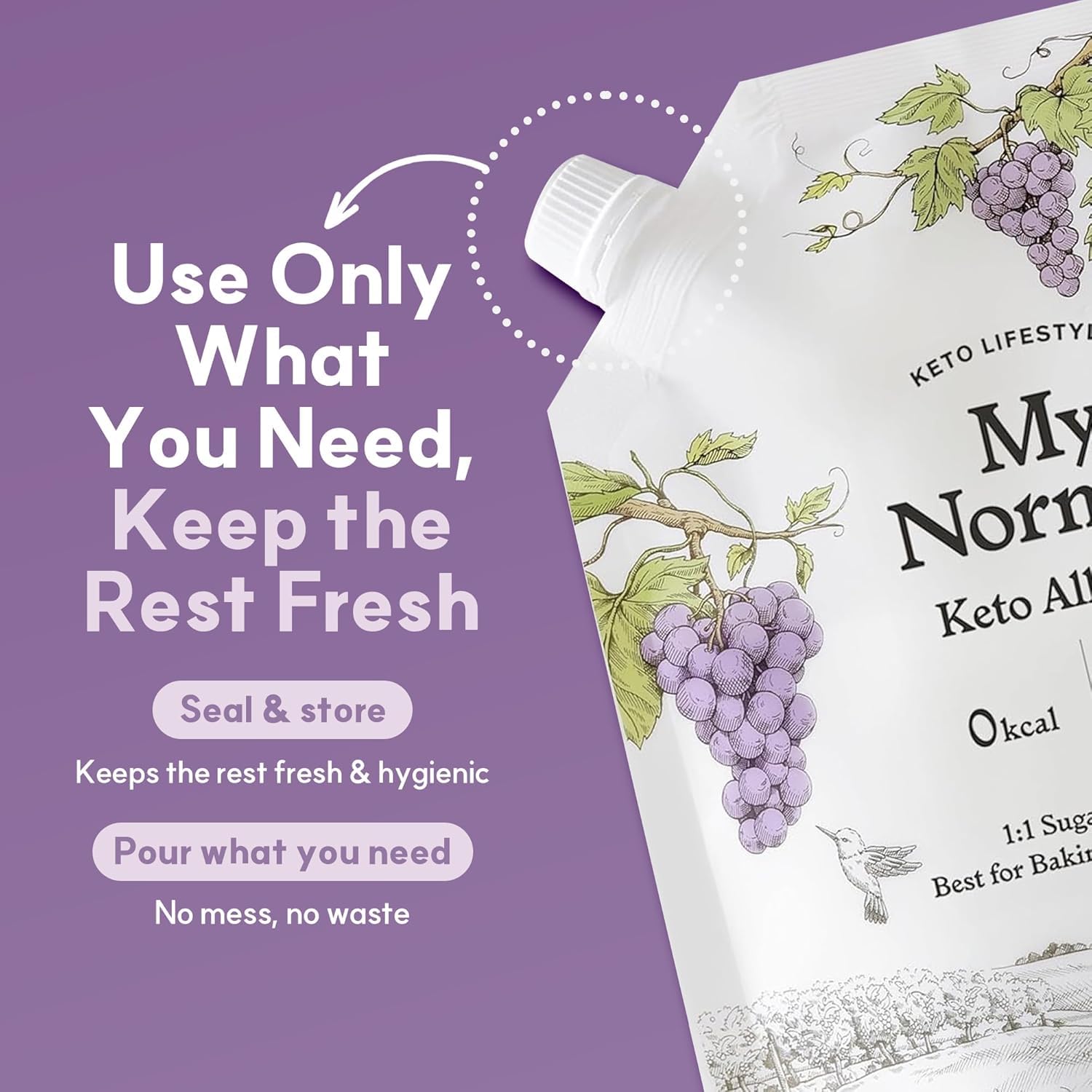 My Normal Keto Allulose Syrup - 1:1 Sugar Substitute, Zero Calorie 17.10 oz