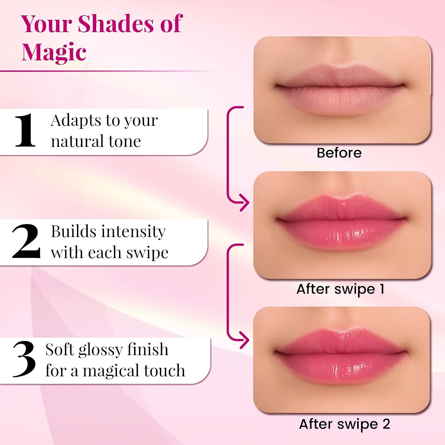 Kleancolor Lipracadabra Color Changing Lip Gloss 2 Pack – pH Activated Clear Gloss Reveals a Custom Pink Tint – Lightweight