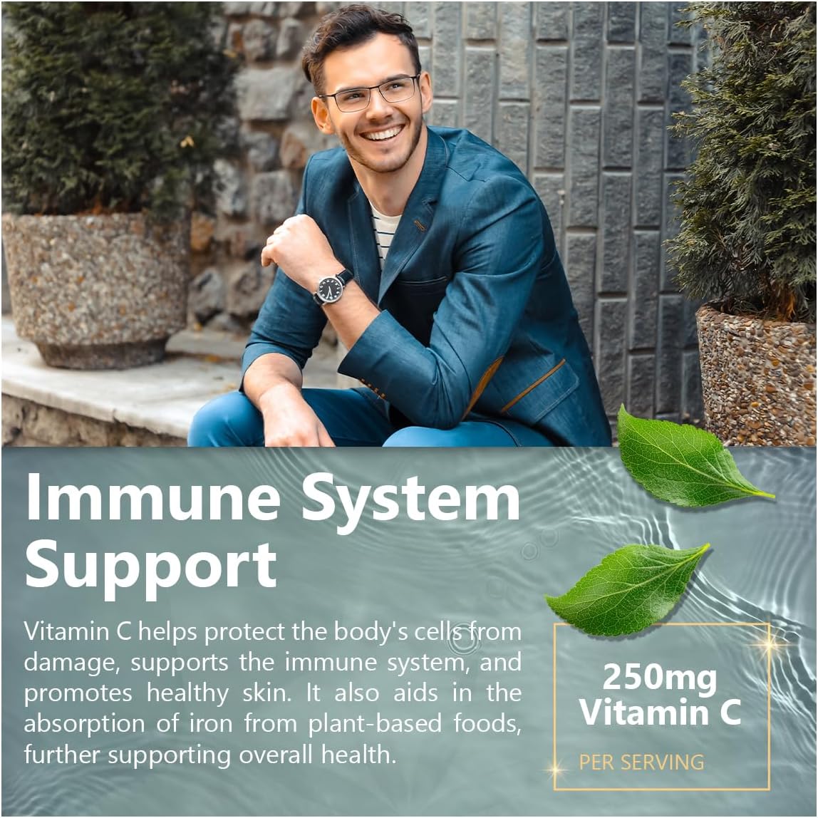 Vitamin C and Zinc Gummies for Adults with Echinacea and Rose Hips – Orange Flavored Gummy Vitamins for Women & Men – Immune Support