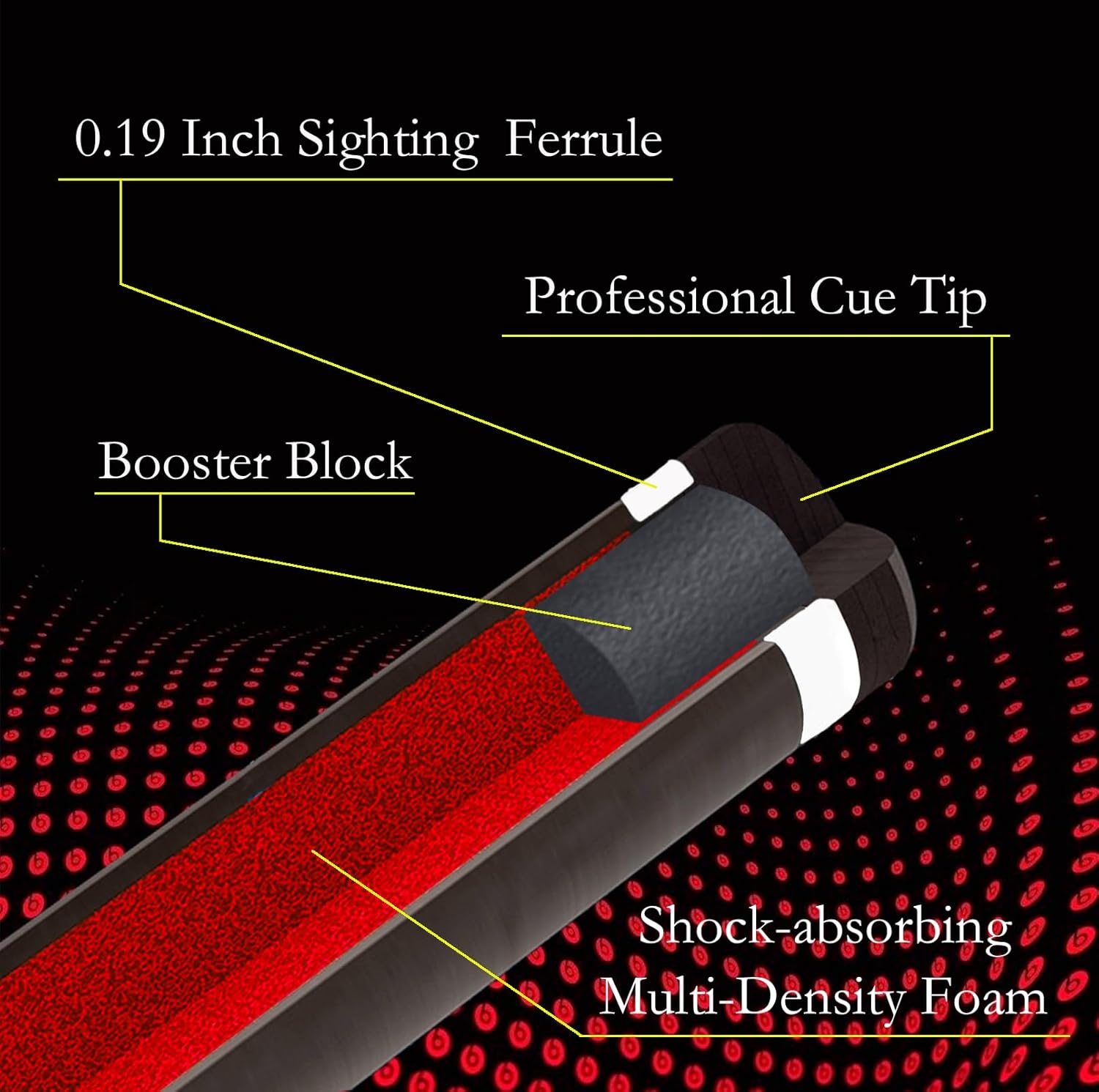 Carbon Fiber Pool Cue,11.8mm/12.5mm Low Deflection Cue Stick,Professional Pool Stick with Case