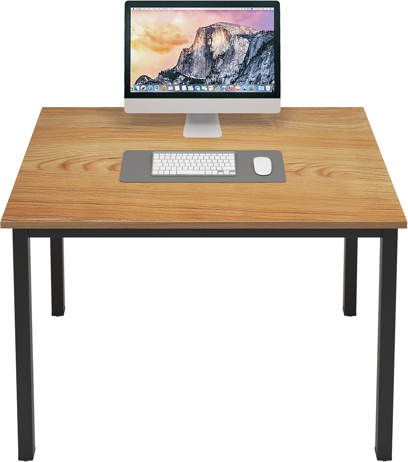 DlandHome 47 inches Medium Computer Desk for Bedroom, Retro
