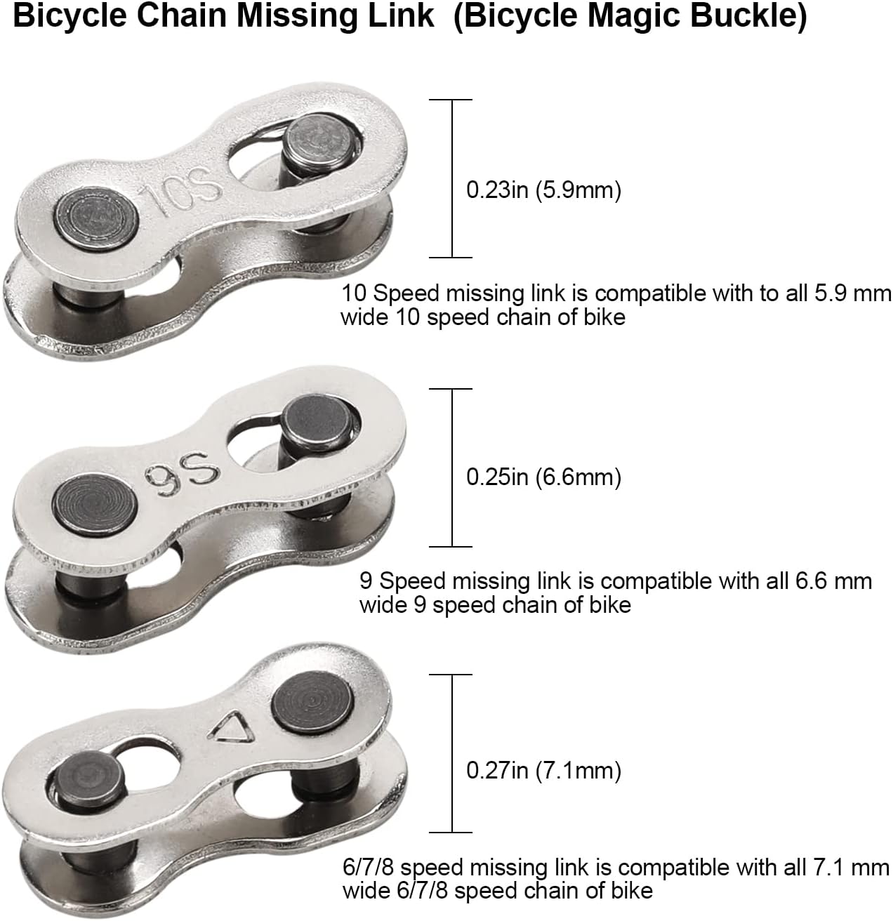 Oumers Bike Link Plier Chain Breaker Splitter 6 Pairs Bicycle Missing Link