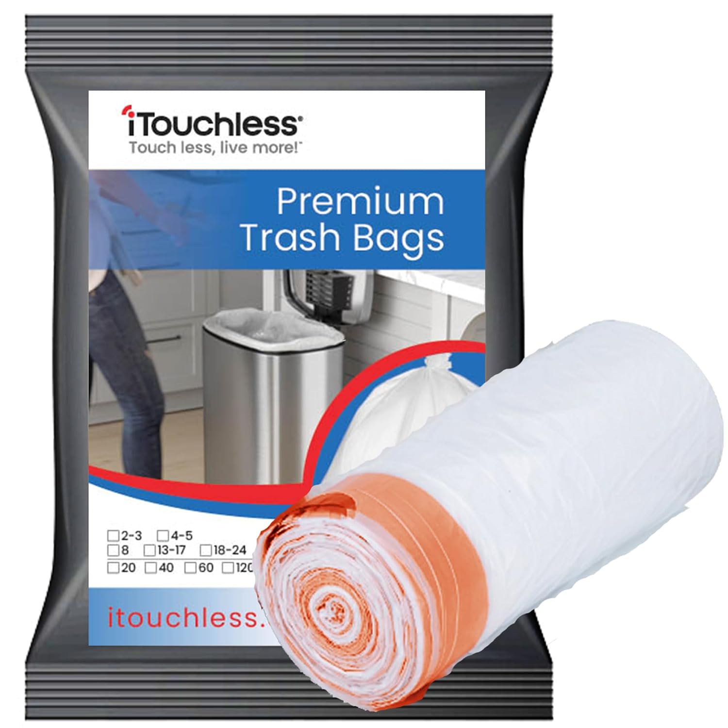 iTouchless 13 Gallon Touchless Sensor Garbage Can, Stainless Steel, Round Sensor Automatic Trash Can for Kitchen and Office
