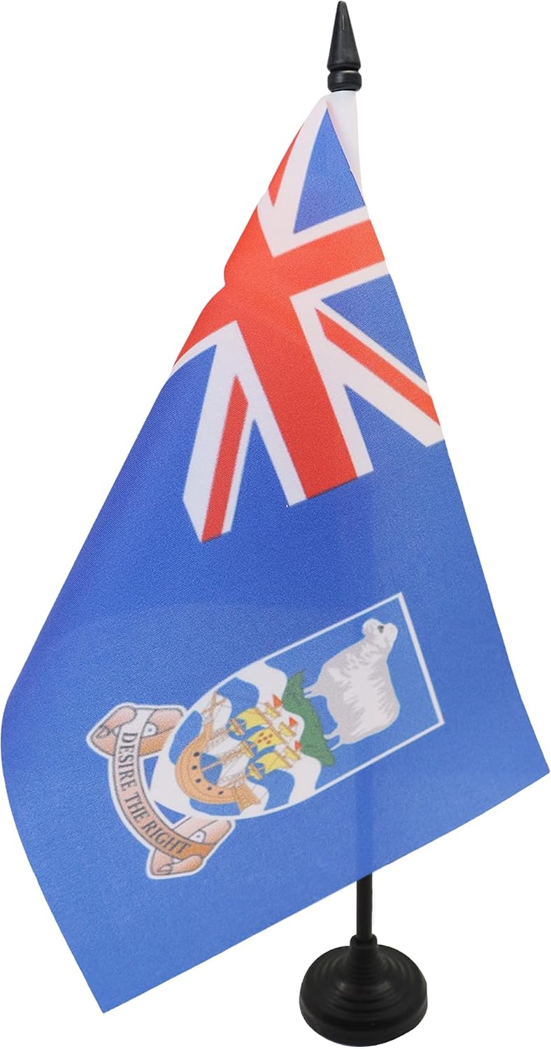 AZ FLAG Nicaragua Table Flag 4x6 in 100D Polyester Plastic Base | Indoor use Nicaraguan 15x10 cm desk flag stitched finish with reinforced edges with plastic pole