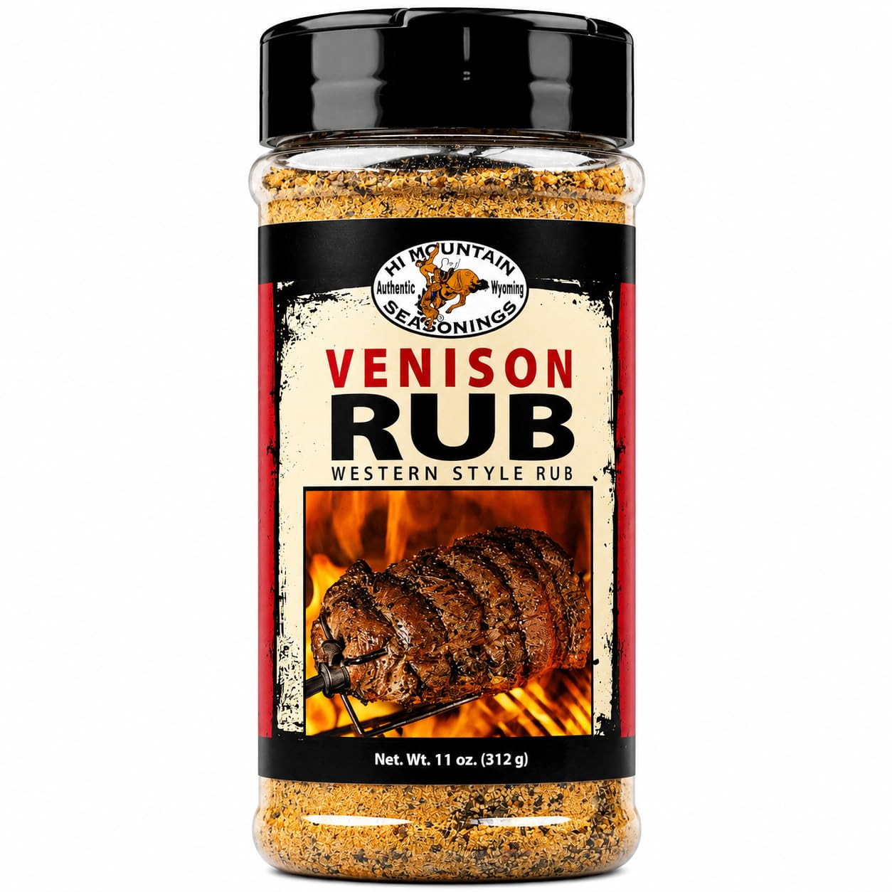 Hi Mountain | GARLIC PEPPER RUB | Meat Seasoning | 11 oz | Garlic pepper seasoning for beef, pork, venison, deer, elk, chicken, burgers, and vegetables