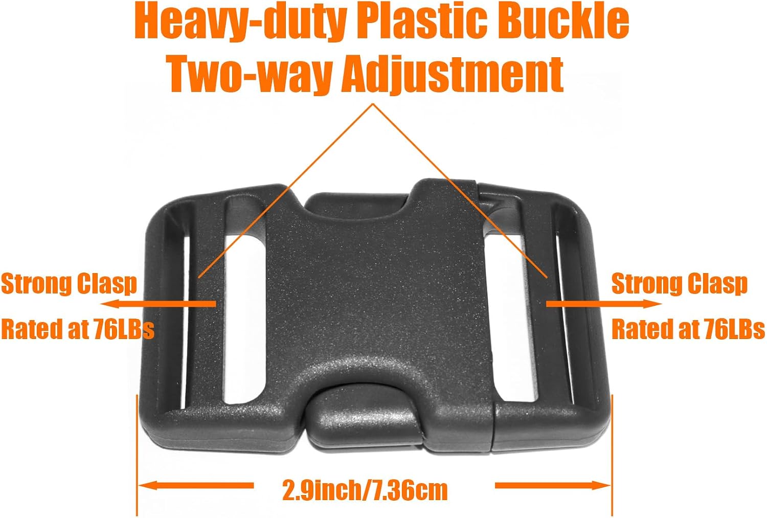 Buckle 1" Wide Inside, Quick Side Release Buckle for 1 inch/25mm Webbing Straps