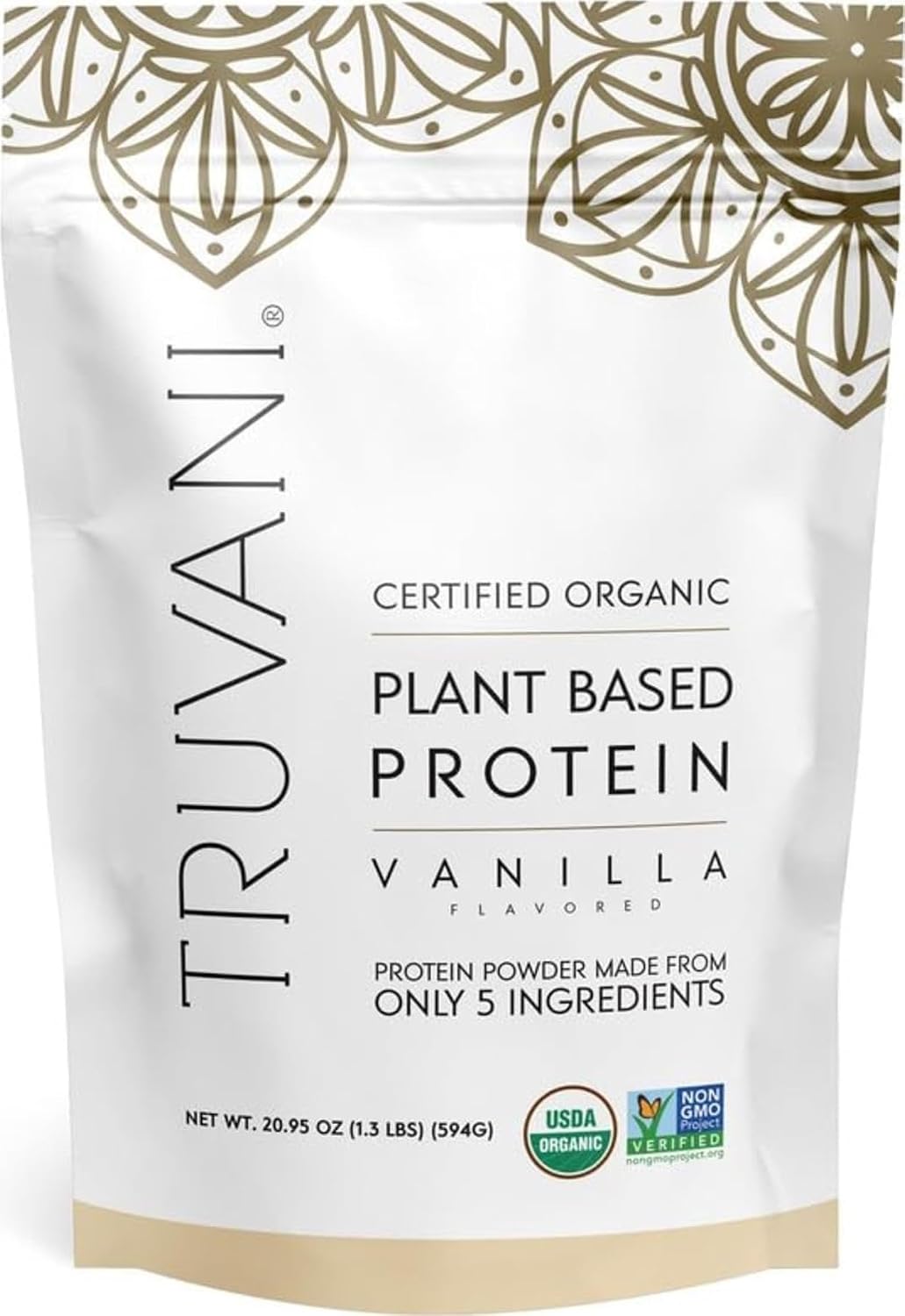 Truvani Organic Plant Based Protein Powder | Chocolate Peanut Butter