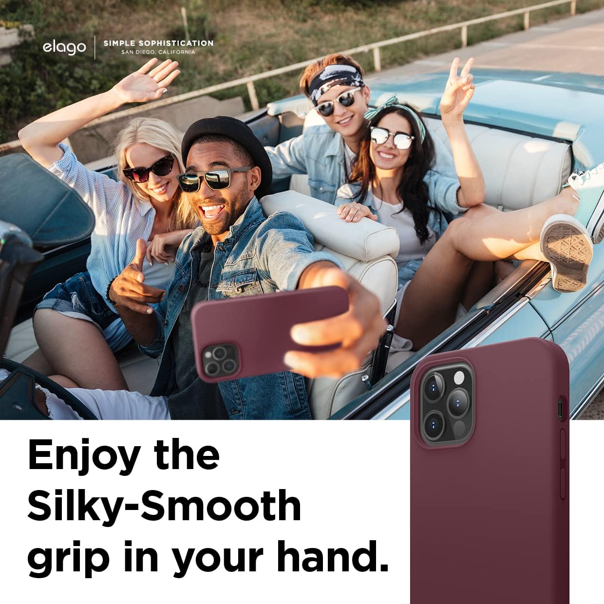 elago Premium Liquid Silicone Case for iPhone 12 Mini Lavender