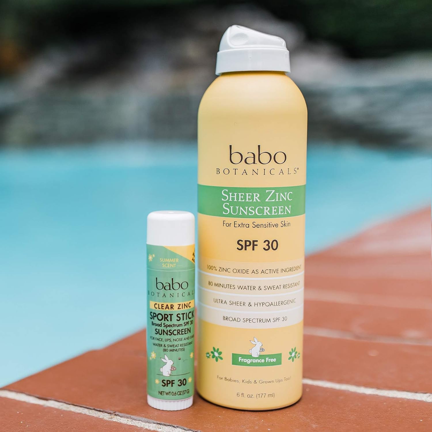 BABO Botanicals Sheer Zinc Mineral Sunscreen Sport Stick SPF30- Natural Zinc Oxide- Shea Butter- Fragrance-Free - Water Resistant - Made Safe Certified