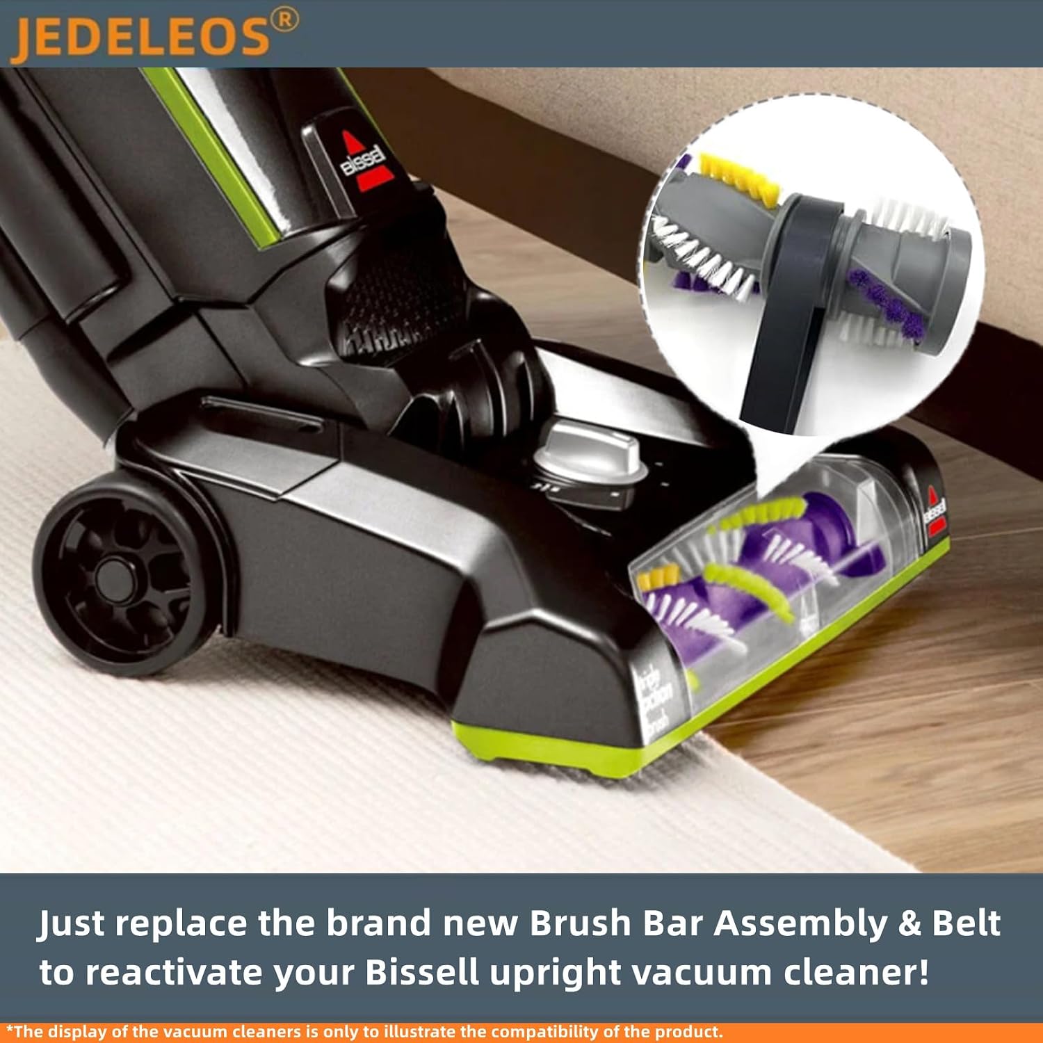 JEDELEOS Replacement Belts for Bissell Model 2252 2253 2254 22543 2255 2256 2258 2259 2260 2316 1309 1790 1792 1793 1413 2739 Powerlifter and