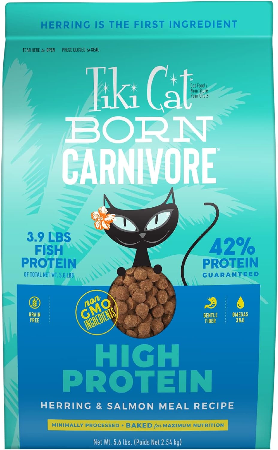 Tiki Cat Born Carnivore Dry Cat Food, Deboned Chicken & Egg, 2.8 lbs. Bag