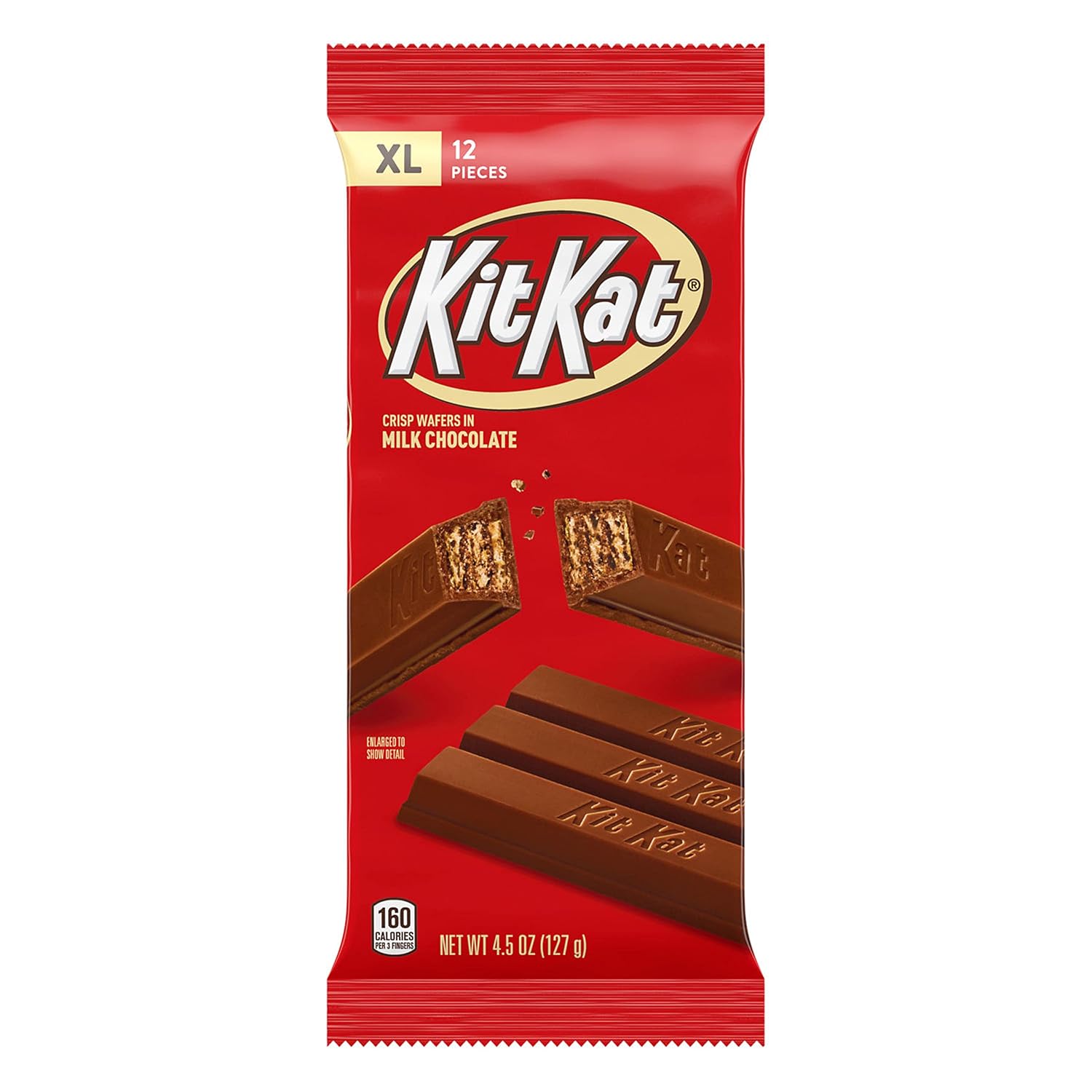 KIT KAT Milk Chocolate Wafer XL, Candy Bar, 4.3 oz (10 Pieces)