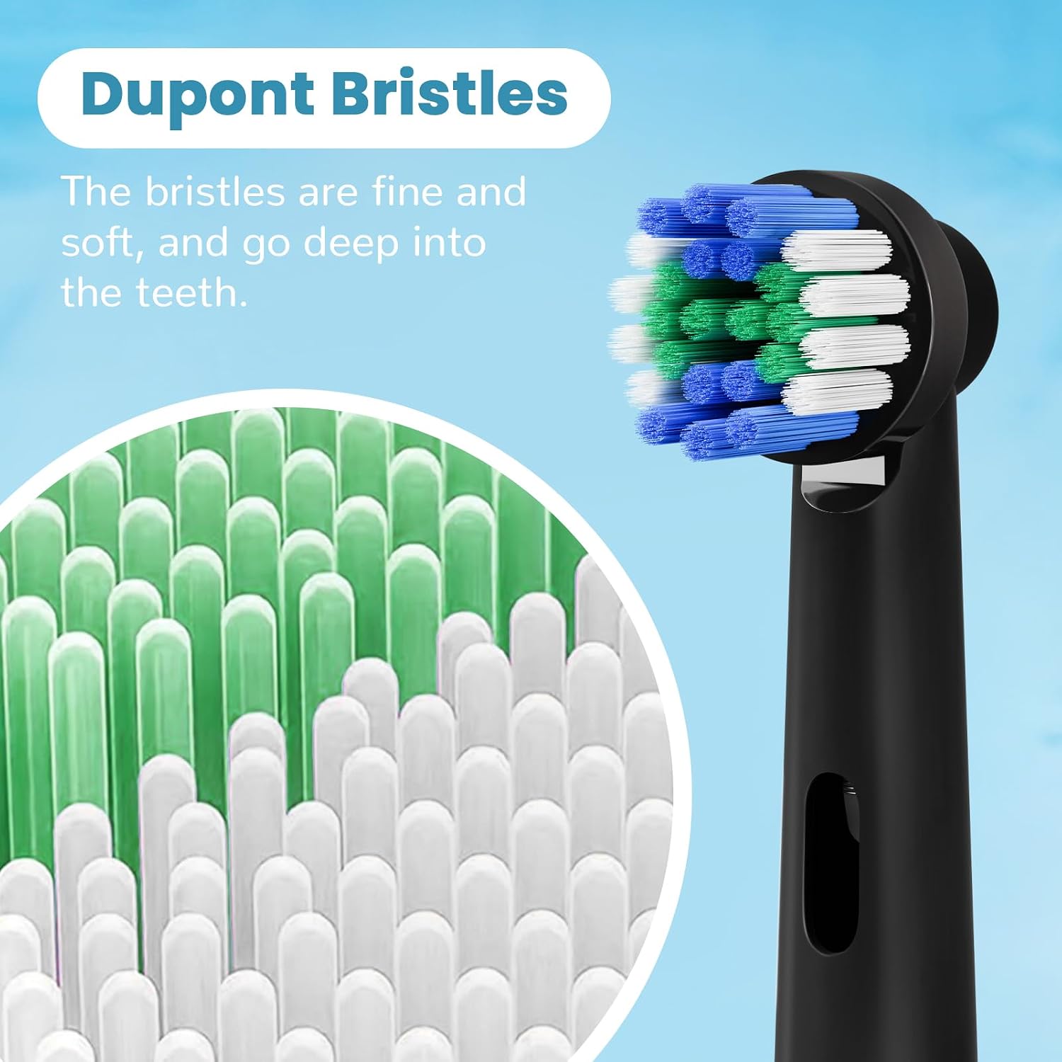 Replacement Toothbrush Heads Compatible with Oral-B Braun 20 Pcs | Professional Electric Toothbrush Brush Heads for Oral B Replacement Head Refill Pro 500/1000/1500/3000/3757/5000/7000/7500