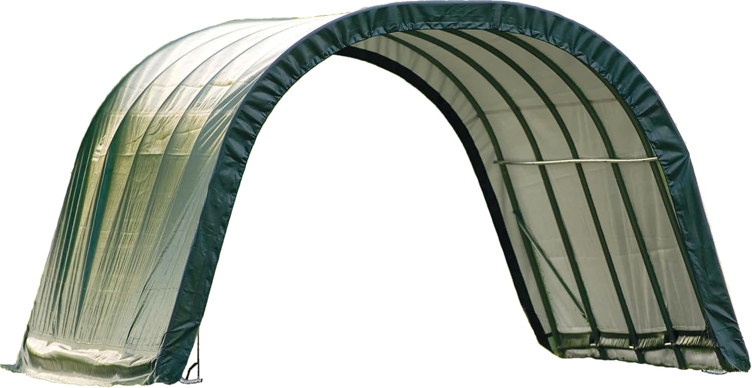 ShelterLogic 20 x 12 x 8 ft Green Ag. Run-in Shelter