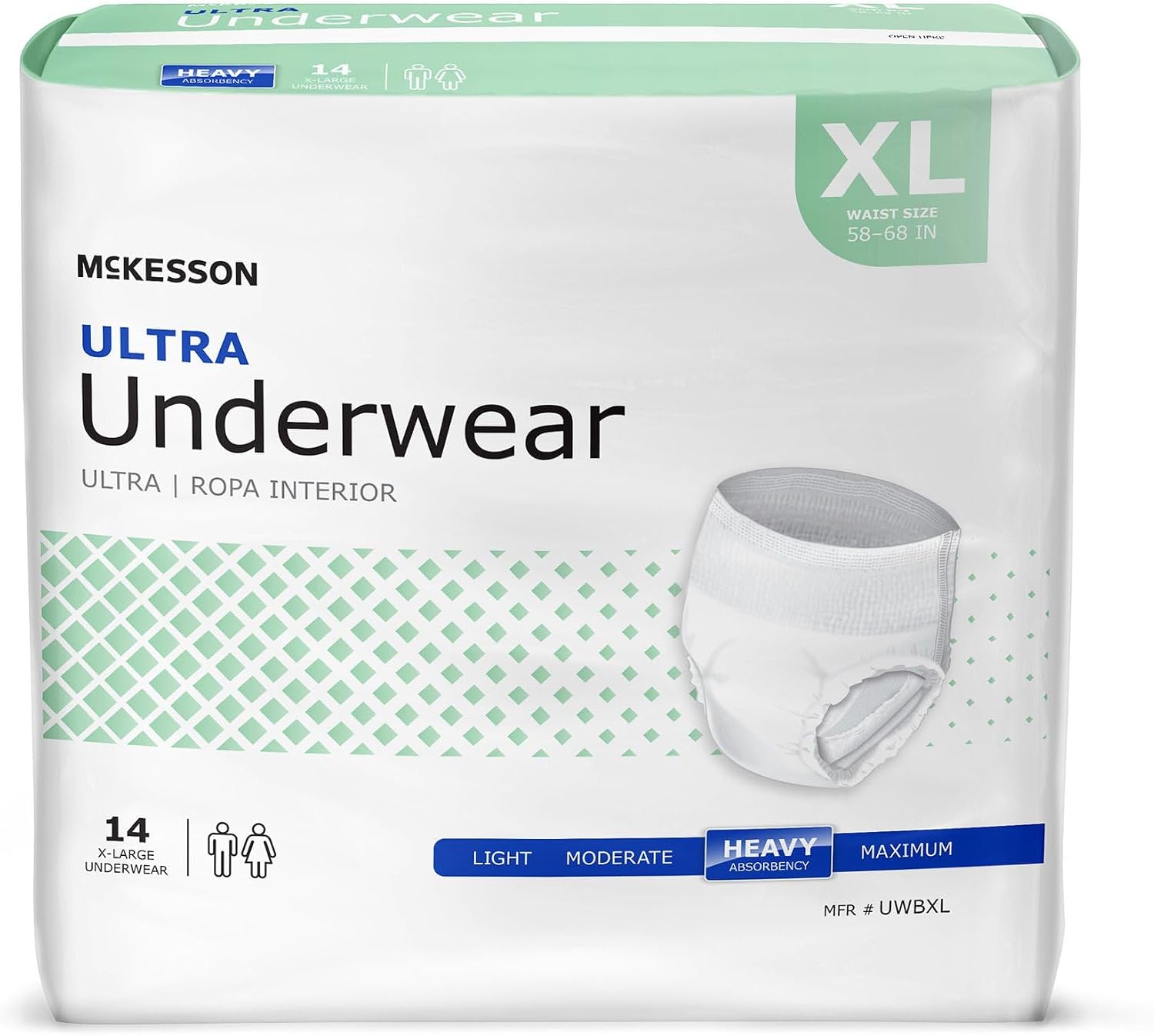 McKesson Ultra Adult Incontinence Underwear, Heavy Absorbency, 44 in, 80 ct | Postpartum and Incontinence Support