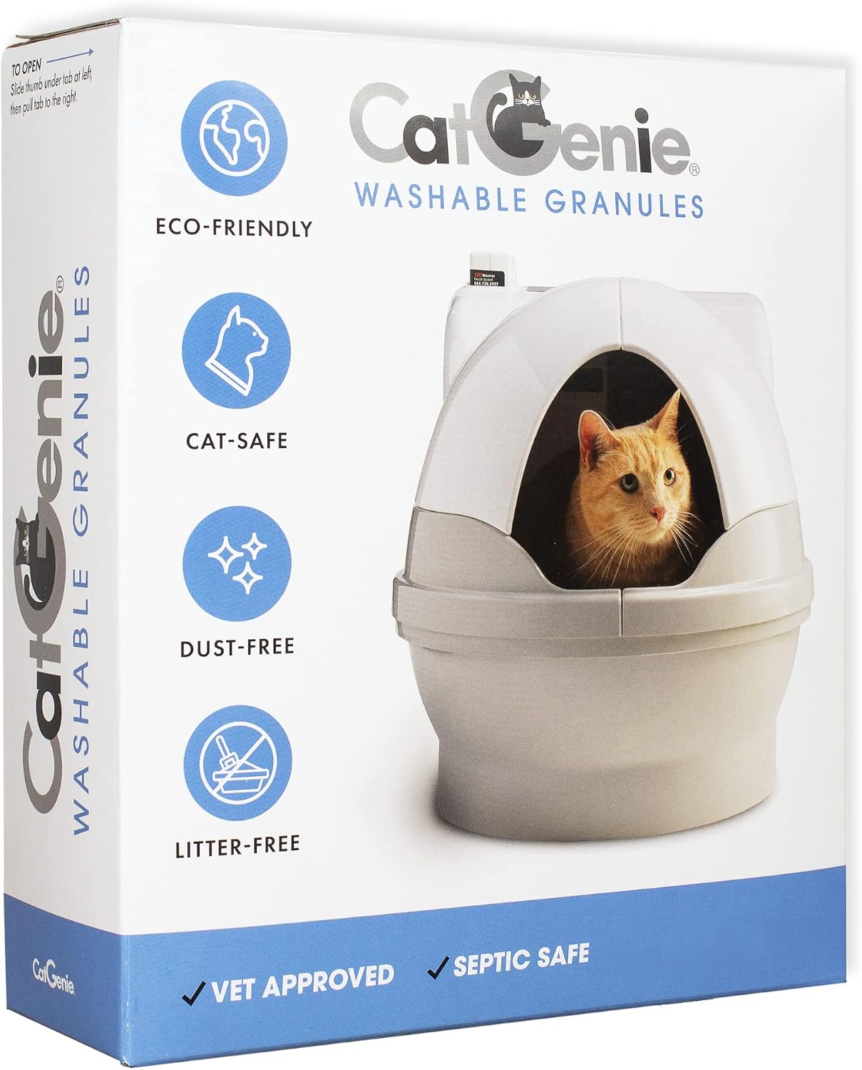 CatGenie Washable Granules, Reusable Cat Litter Alternative for Self Cleaning Cat Litter Box, No Scooping or Litter Replacement, Low Dust