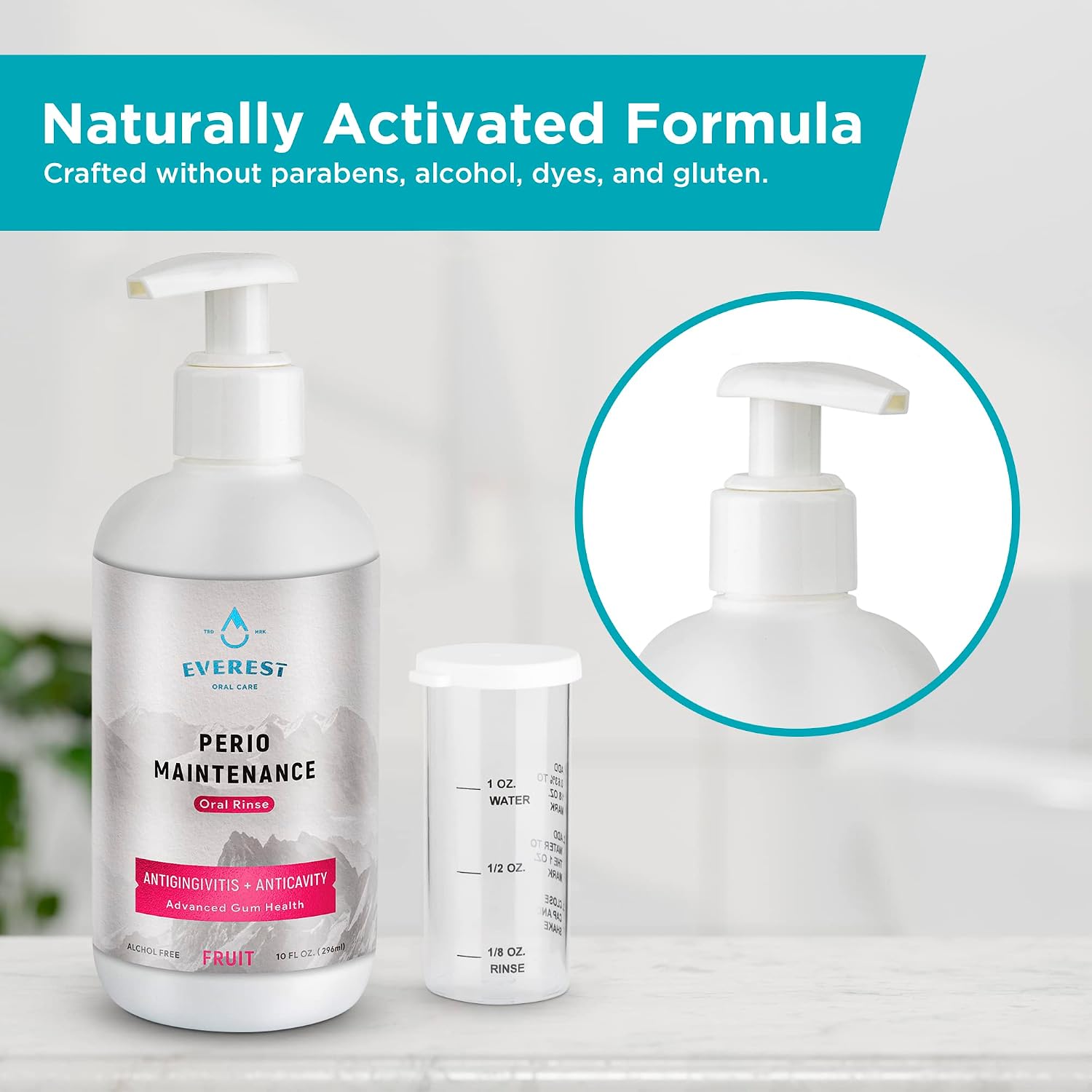 Perio Maintenance Alcohol Free Mouthwash – Concentrated Mouthwash for Bad Breath, Plaque, Sensitive Teeth