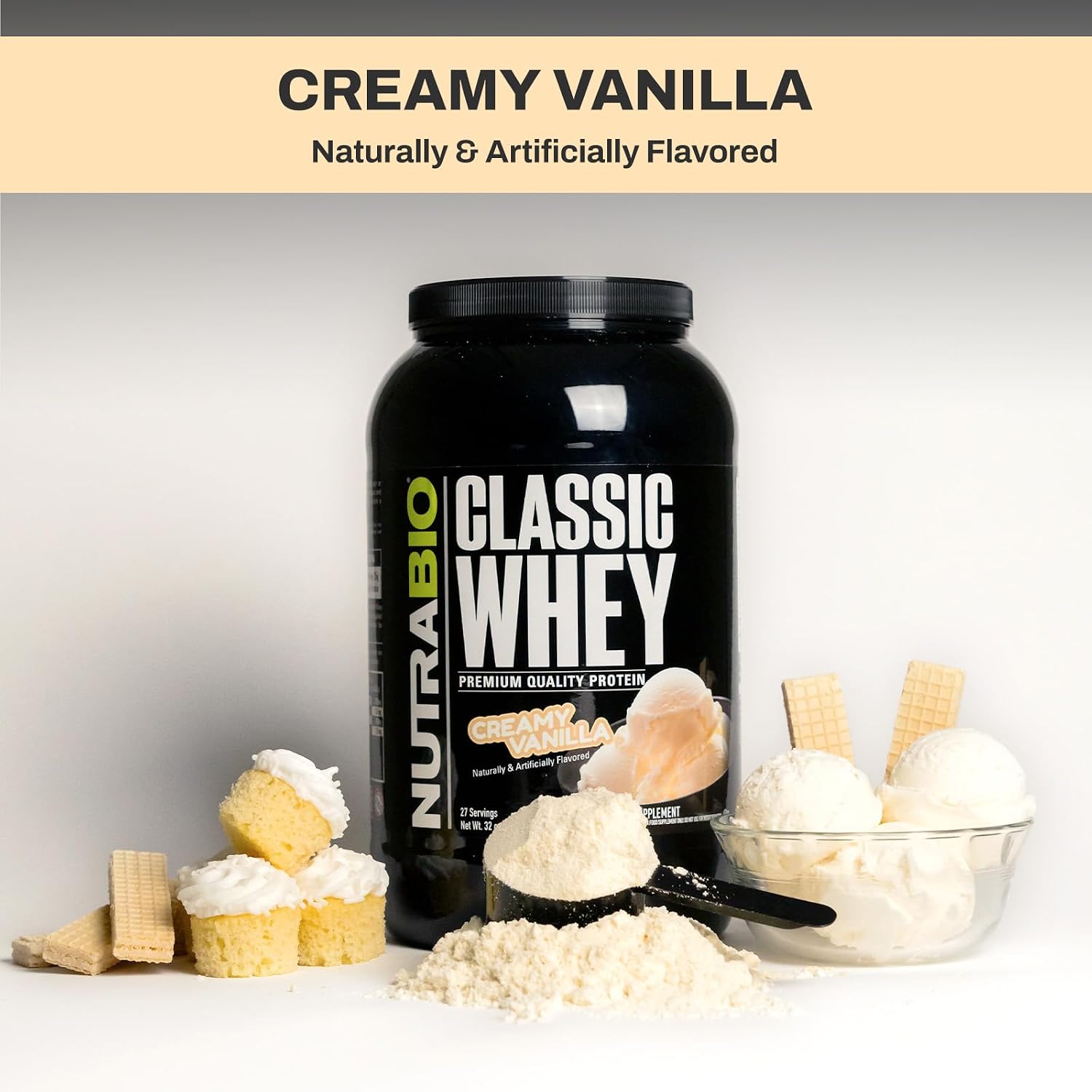 NutraBio Classic Whey Protein Powder- 25G of Protein Per Scoop - No Fillers, Artificial Colors, Preservatives - Chocolate Milkshake, 2 Pounds