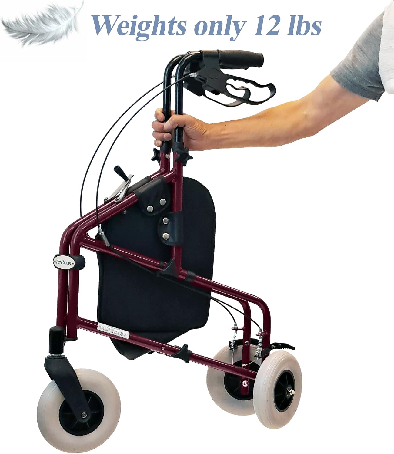 Freedom Lightweight Retractable 3 Wheel Walker with Balloon Tires