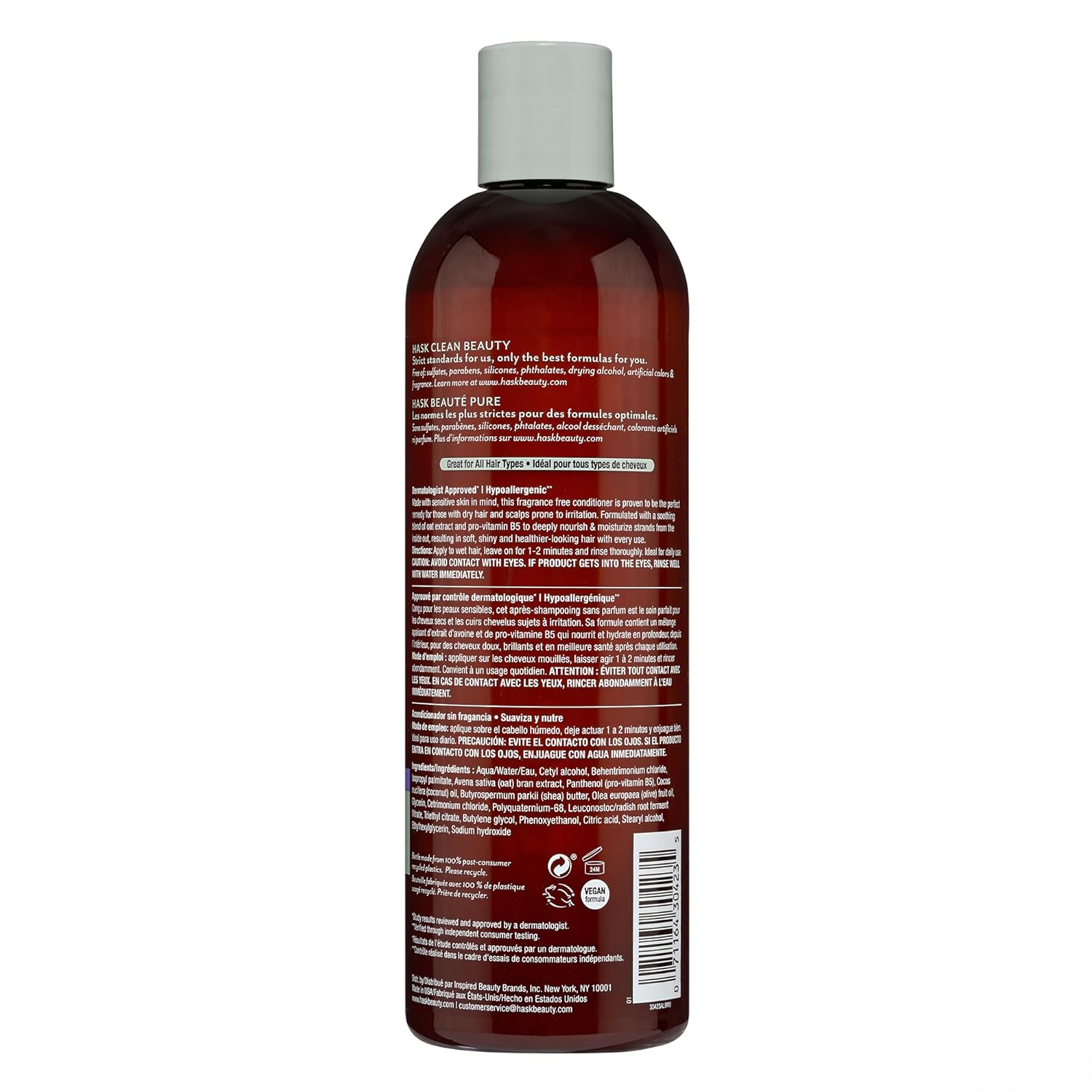 HASK Biotin Boost Thickening Shampoo + Conditioner Set | Adds Fullness, Strengthens, Volumizes, Sulfate-Free, Paraben-Free, Gluten-Free, Color Safe | 12oz each