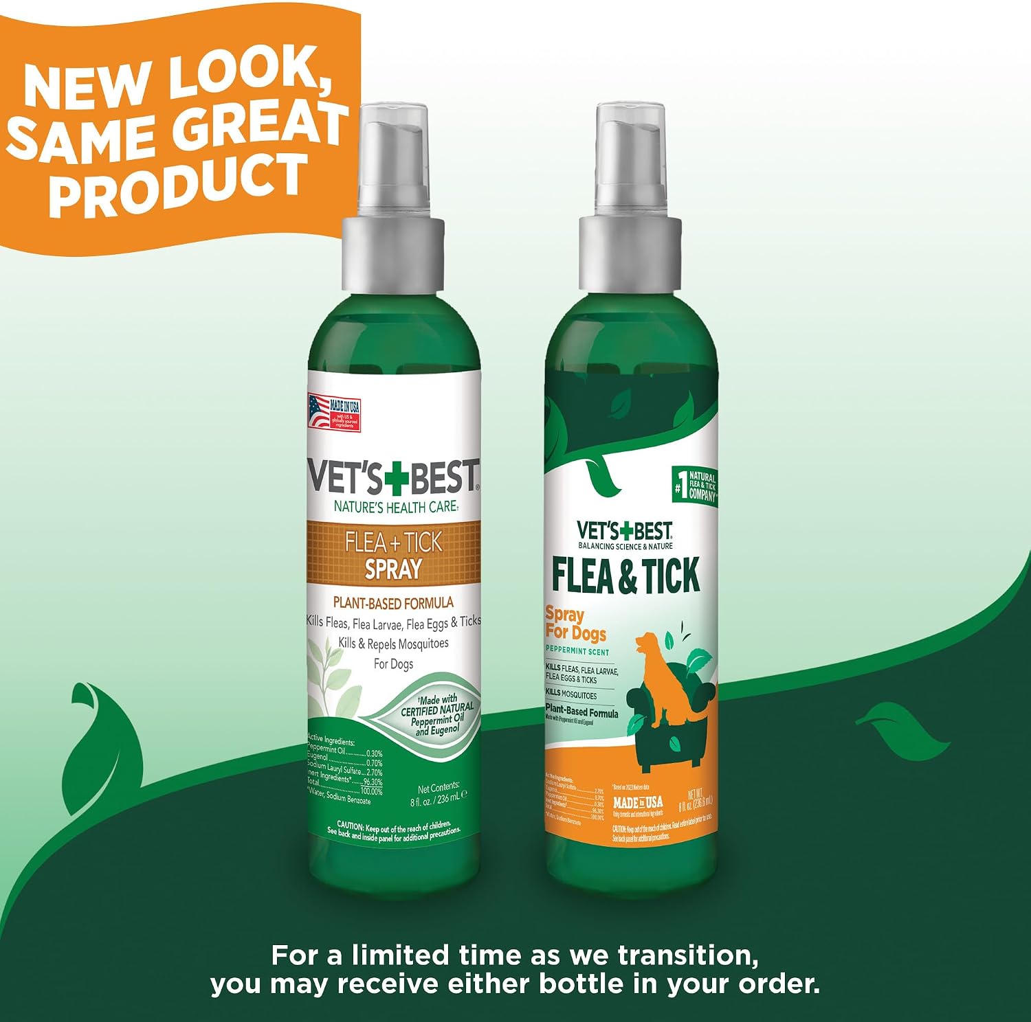 Vet's Best Flea & Tick, Mosquito, Yard & Kennel Spray for Dogs, 32 oz | Plant-Based Yard Treatment, Kills Fleas, Ticks & Mosquitoes, Ready-to-Use Hose Attachment, Safe for Plants, Made in USA
