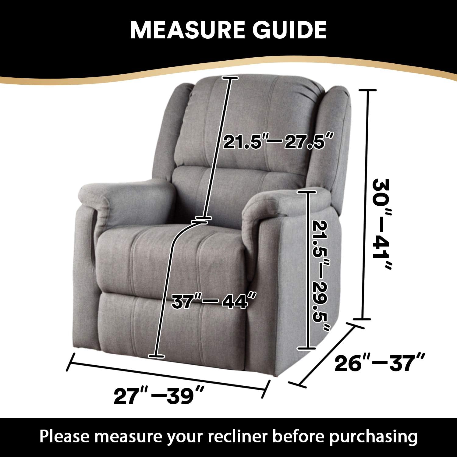 PrinceDeco Recliner Chair Cover Velvet Stretch Recliner Couch Covers 4-Pieces Style Recliner Chair Covers Recliner Cover for Reclining Chair