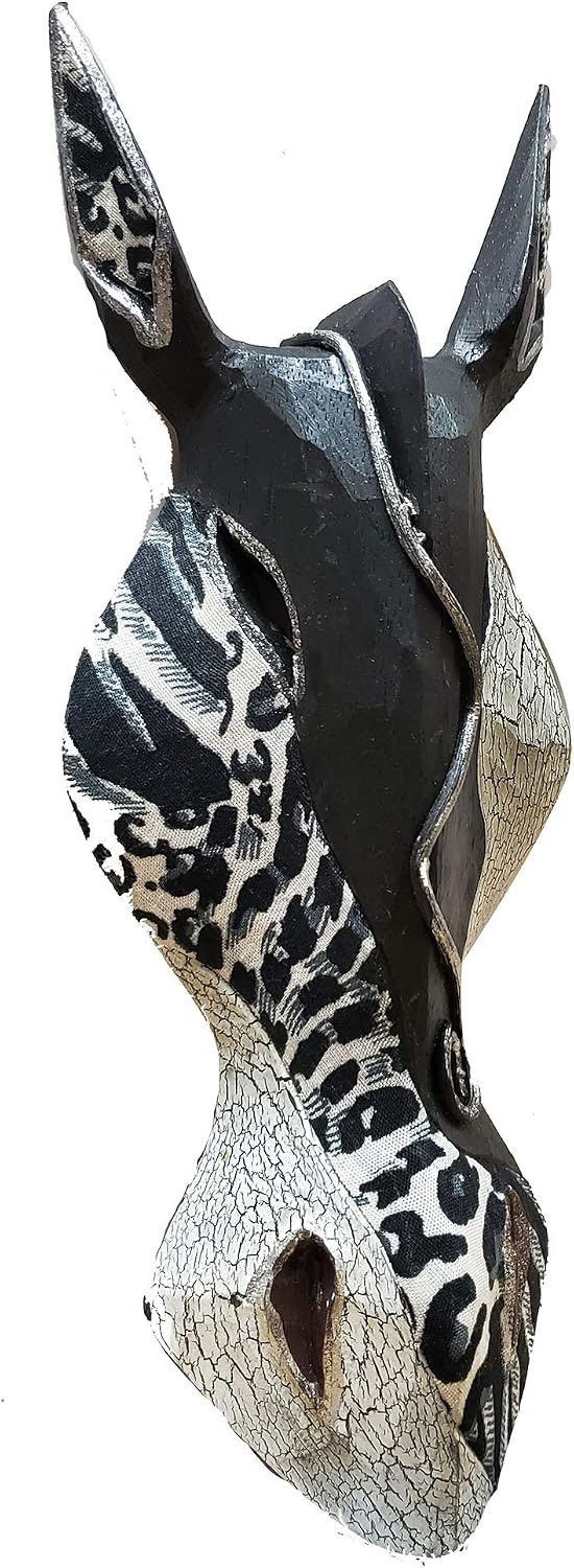 Giraffe Zebra Face Mask Wall Hanging Décor Hand Painted Patterns African Safari Style Decorative Accent Contemporary Variation An Awesome Gifting