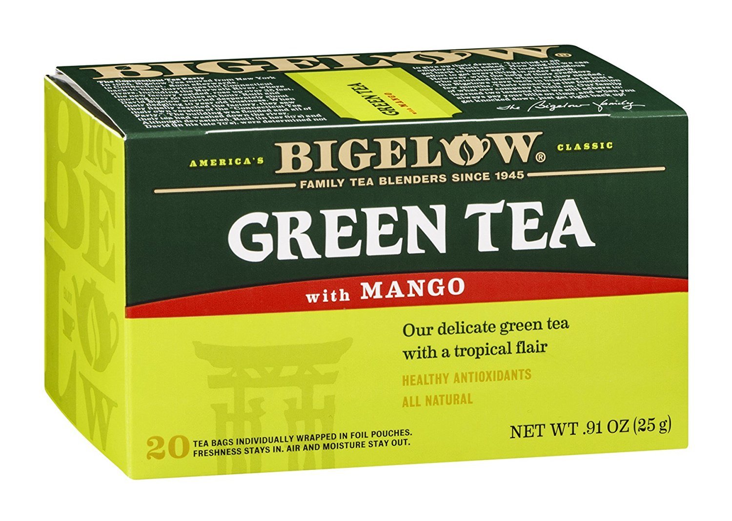 Bigelow Tea Classic Green Tea Bags, 40 Count (Pack of 6)