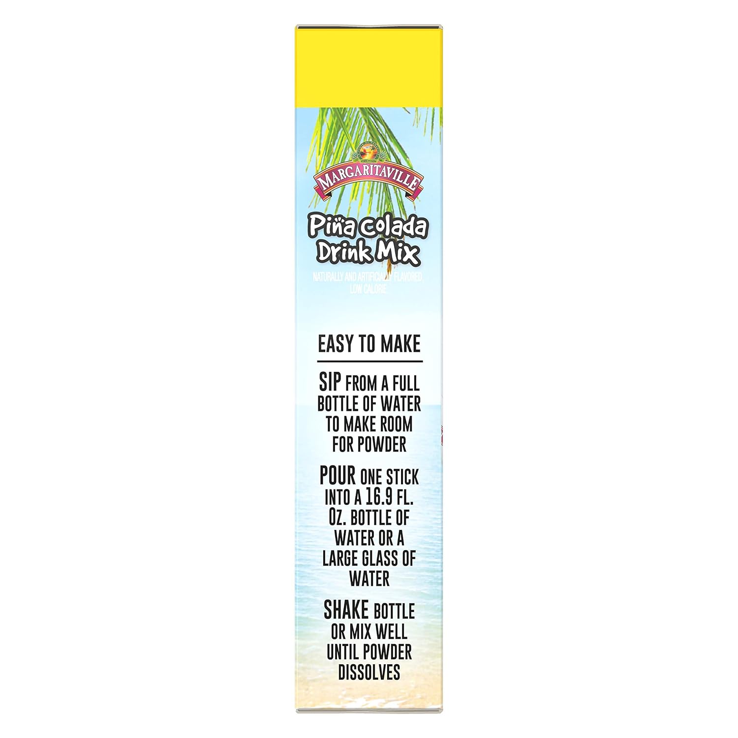 Margaritaville singles to go water drink mix - pina colada flavored, non-alcoholic powder sticks (6 boxes with 6 packets each - 36 total servings), 0.70 ounce (pack of 6)