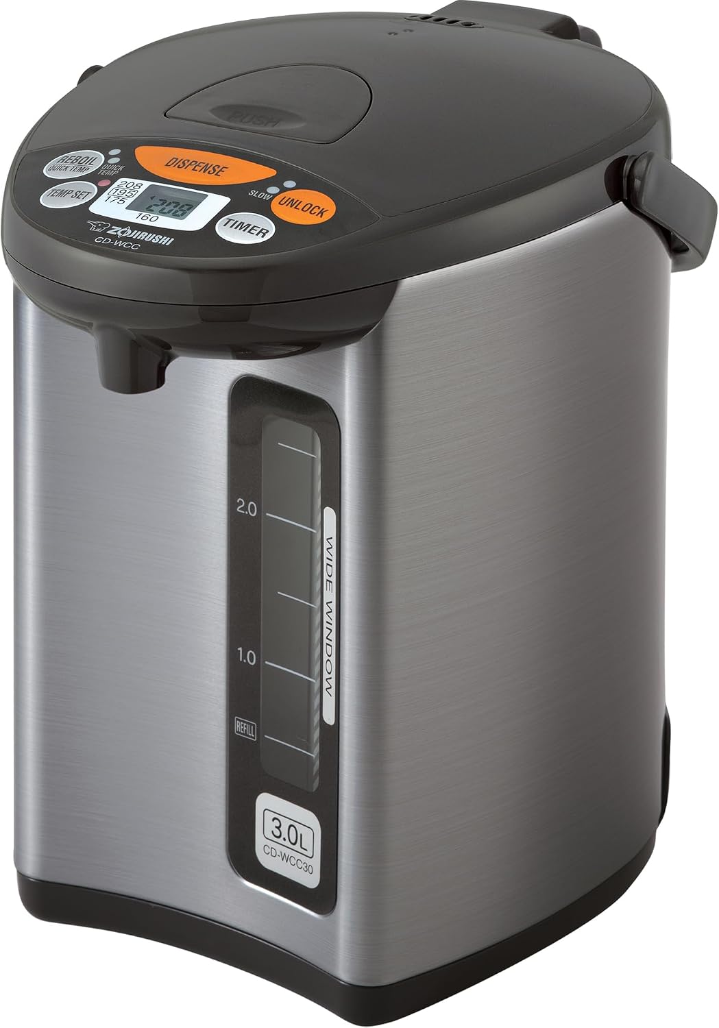 Zojirushi Micom Water Boiler and Warmer (135 oz. / 4L, Silver) | Four heat settings, Quick Temp mode, energy-saving operation