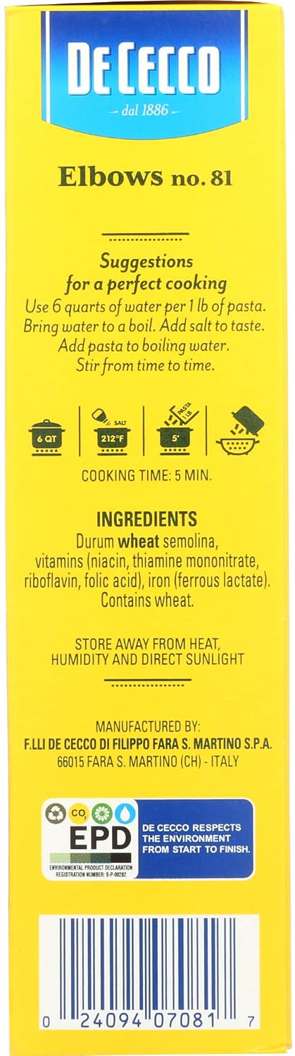 De Cecco Farfalle No. 93 Pasta, 16 Oz