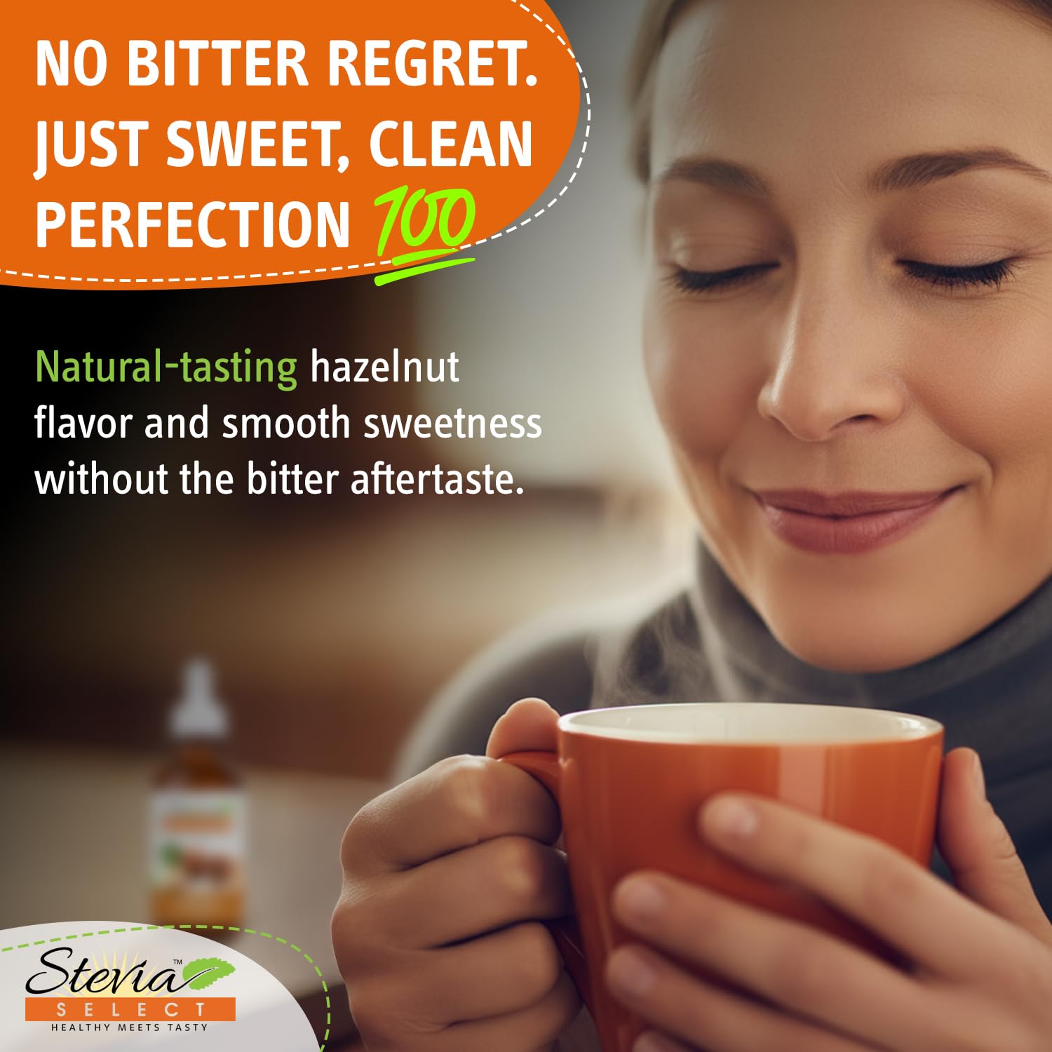 Stevia Select Hazelnut Flavored Liquid Stevia – Zero Calorie Coffee, Tea, Drink & Baking Sweetener, All-Natural, No Erythritol, Keto-Friendly Sugar Alternative, 300 Servings – 2 Oz (1 Pack)