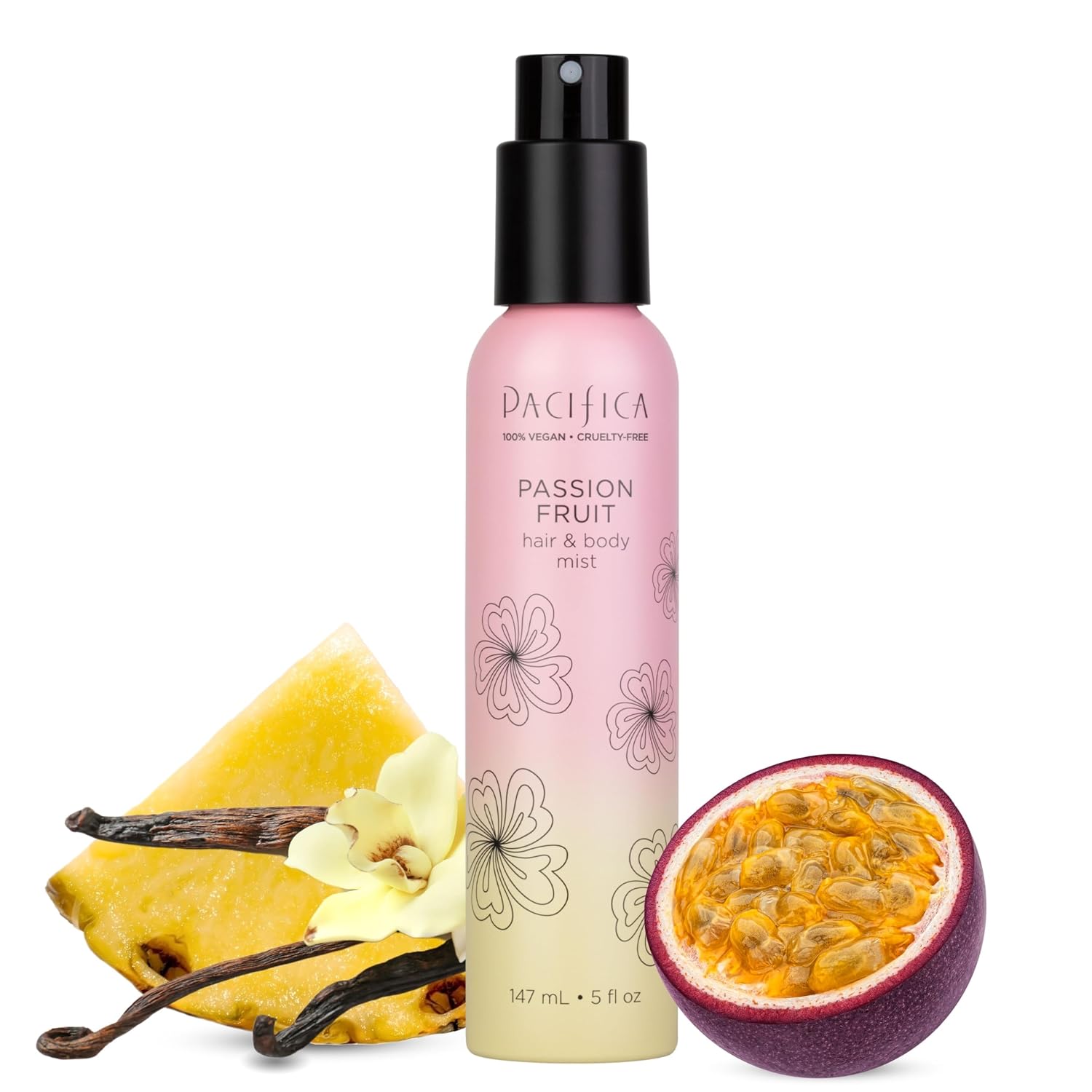 Pacifica Island Vanilla Hair Mist Perfume and Full Body Spray for Women - Fragrance Spray for A Mood-Lifting Experience, Paraben-Free, Clean Beauty No Alcohol, Vegan & Cruelty-Free, 6 oz oz