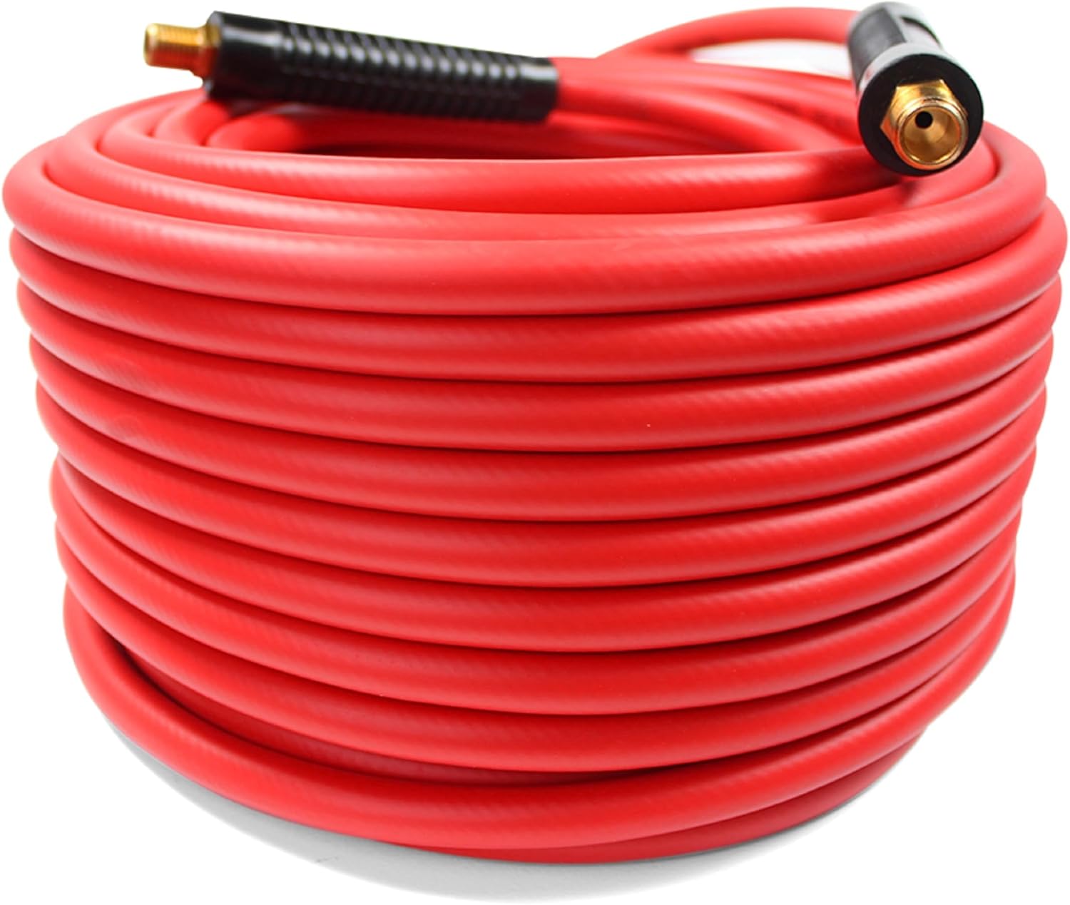 MaxWorks 50 Foot Auto Rewind Retractable Air Hose Reel with 3/8" Rubber Hose 250 PSI Heavy Duty Steel Spring Multi Position Ratchet and Solid Brass Fittings for Garage and Workshop (80720)