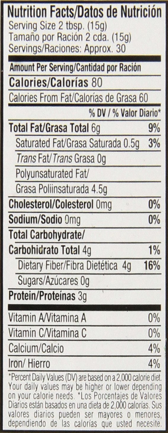 Badia Organic Ground Flax Seed, 16 oz – Fiber & Omega-3 Non-GMO Superfood | Organic ground flax seed with naturally occurring fiber and omega-3, ideal for smoothies, baking, oatmeal, yogurt, & recipes