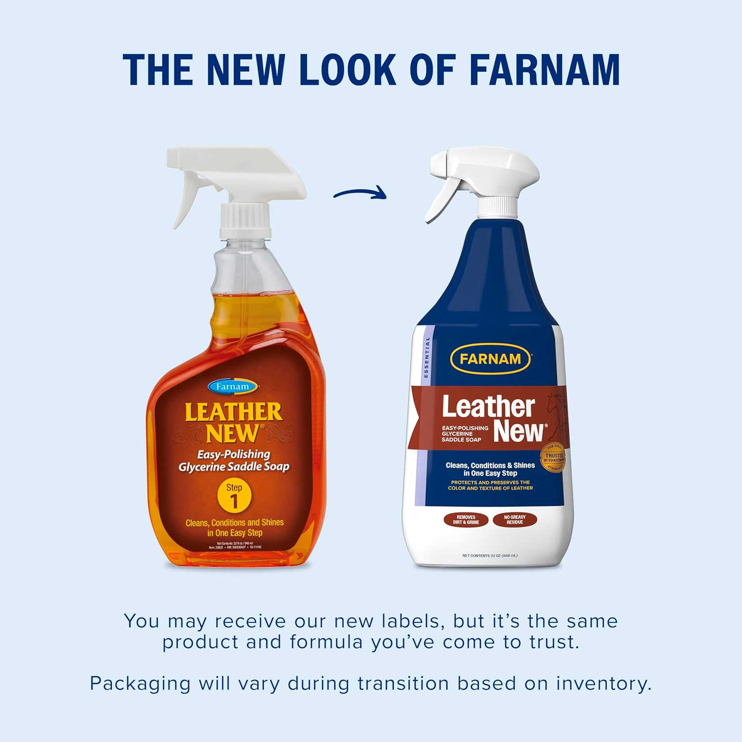 Farnam Leather New Easy-Polishing Glycerine Saddle & Leather Cleaner, 32 oz | Conditions Saddles and Leather Tack, Moisturizing, and Protects Against Moisture