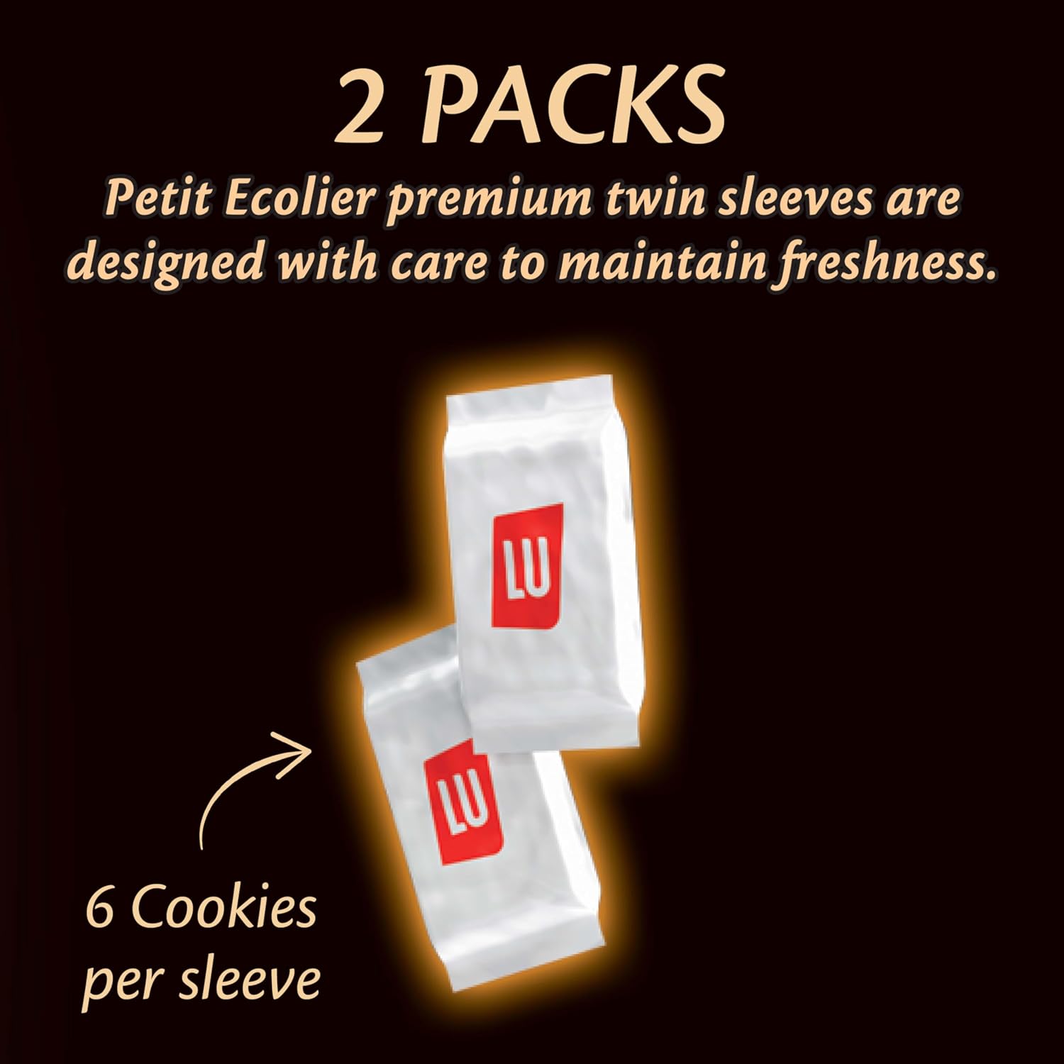 Lu Petit Ecolier European Milk Chocolate Biscuit Cookies, 5.29 oz | 6 Cookies Per Pack, Individually Wrapped
