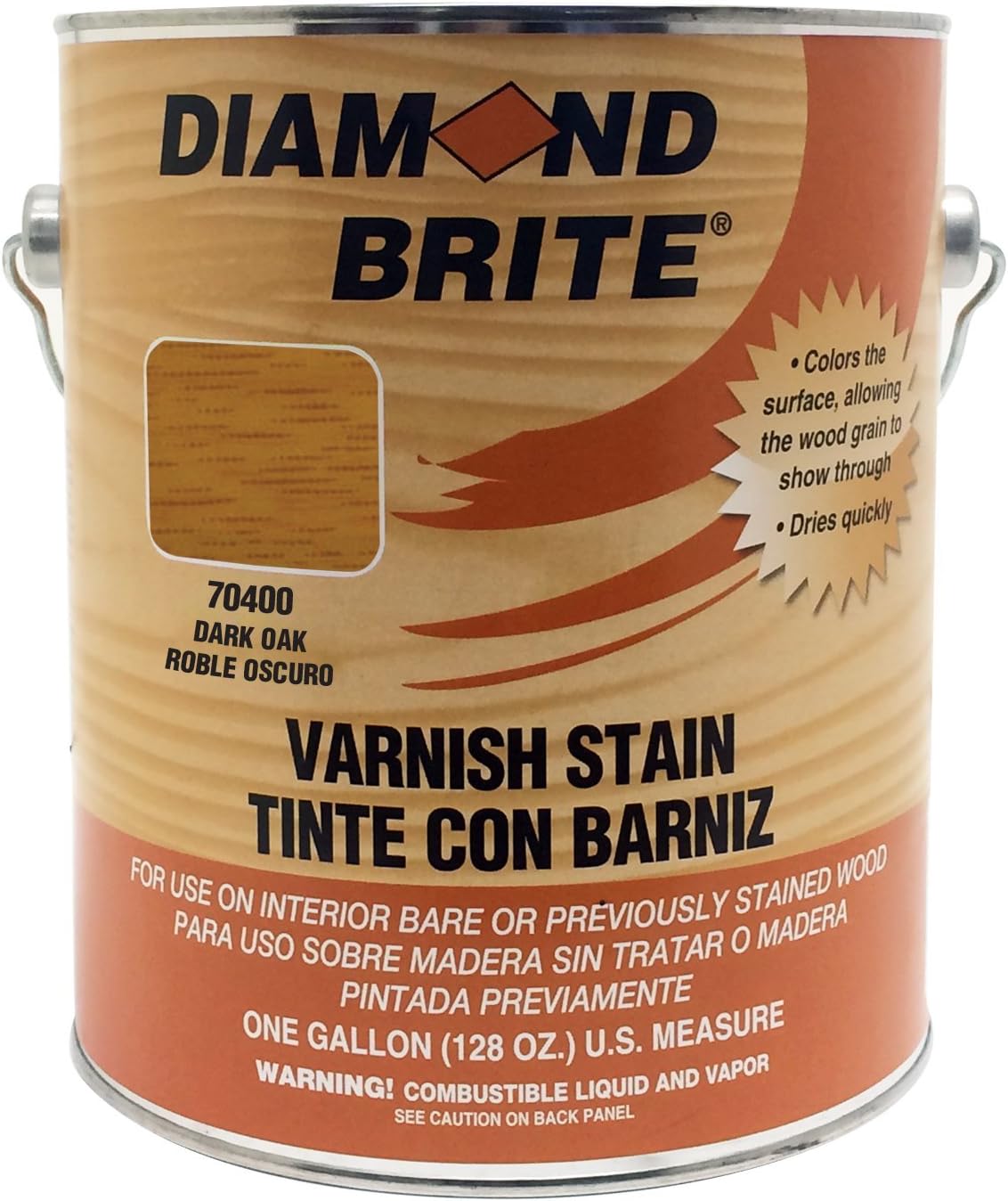Diamond Brite Interior Varnish Stain, Walnut, 1 Gallon, 70200-1